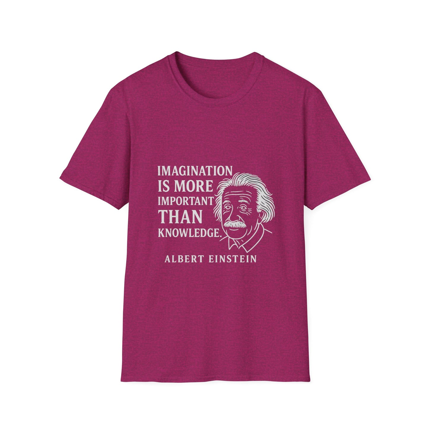 "Imagination" Einstein Quote Unisex Softstyle T-Shirt (IW Logo)