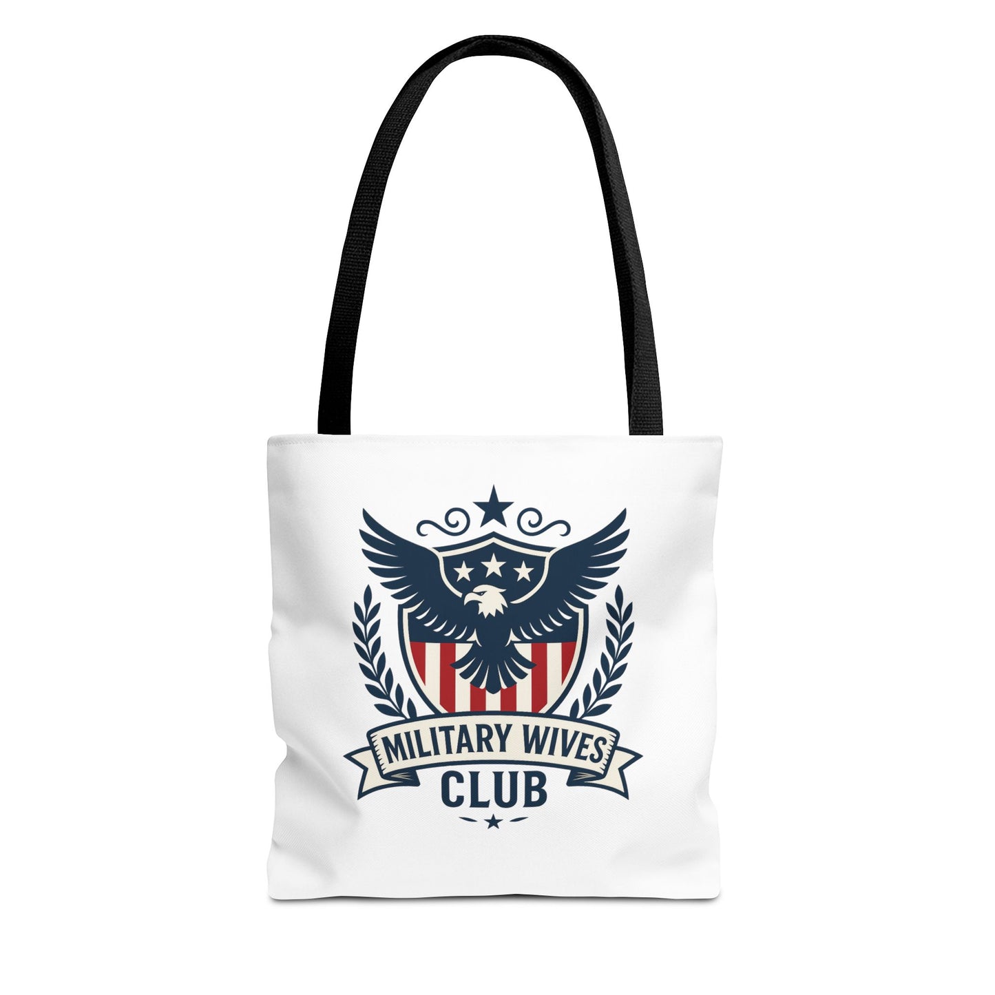 Military Wives Club Tote Bag (White with Choice of Handles)