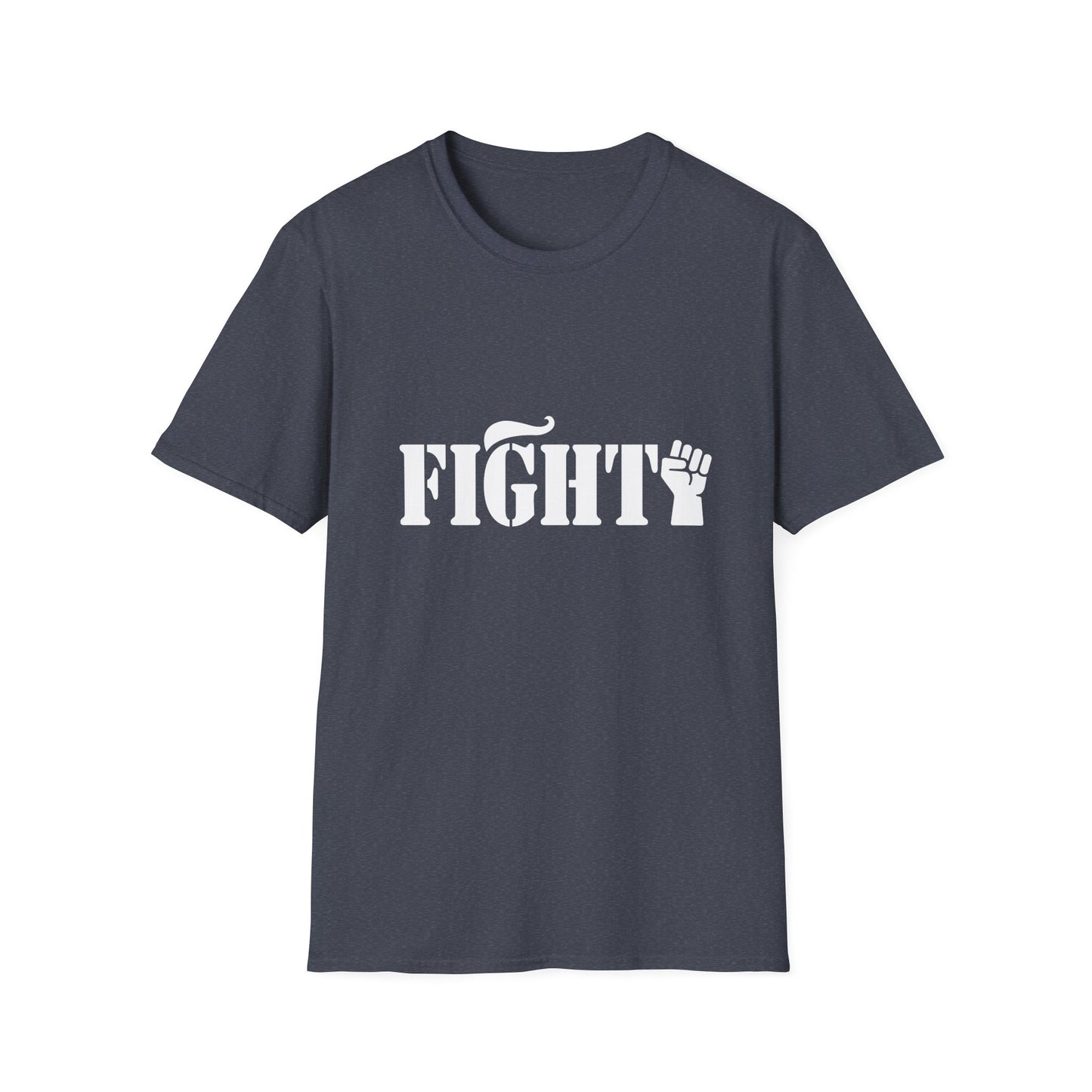 Fight Men's Tshirt (White Fist Logo) - Sweet Baby Jeez Teez