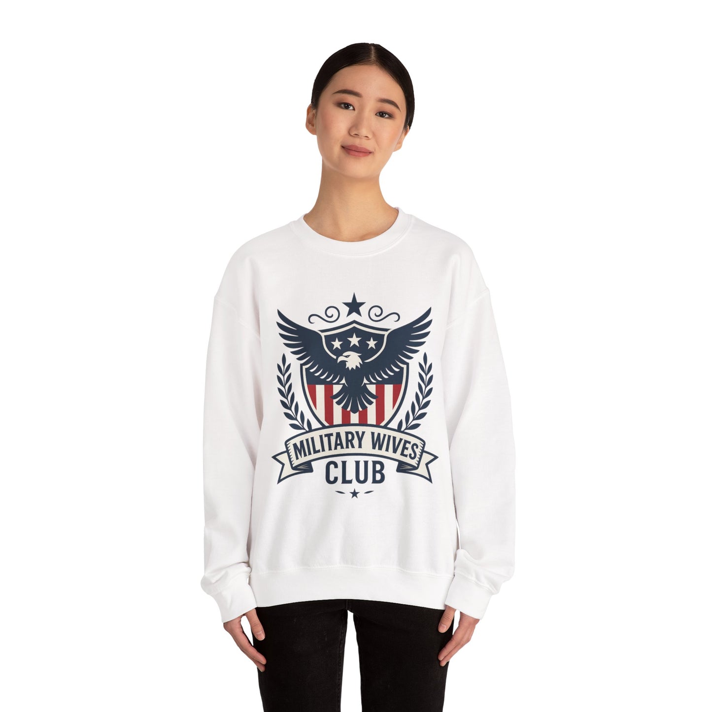 Military Moms Wives Club Relaxed Crewneck Sweatshirt