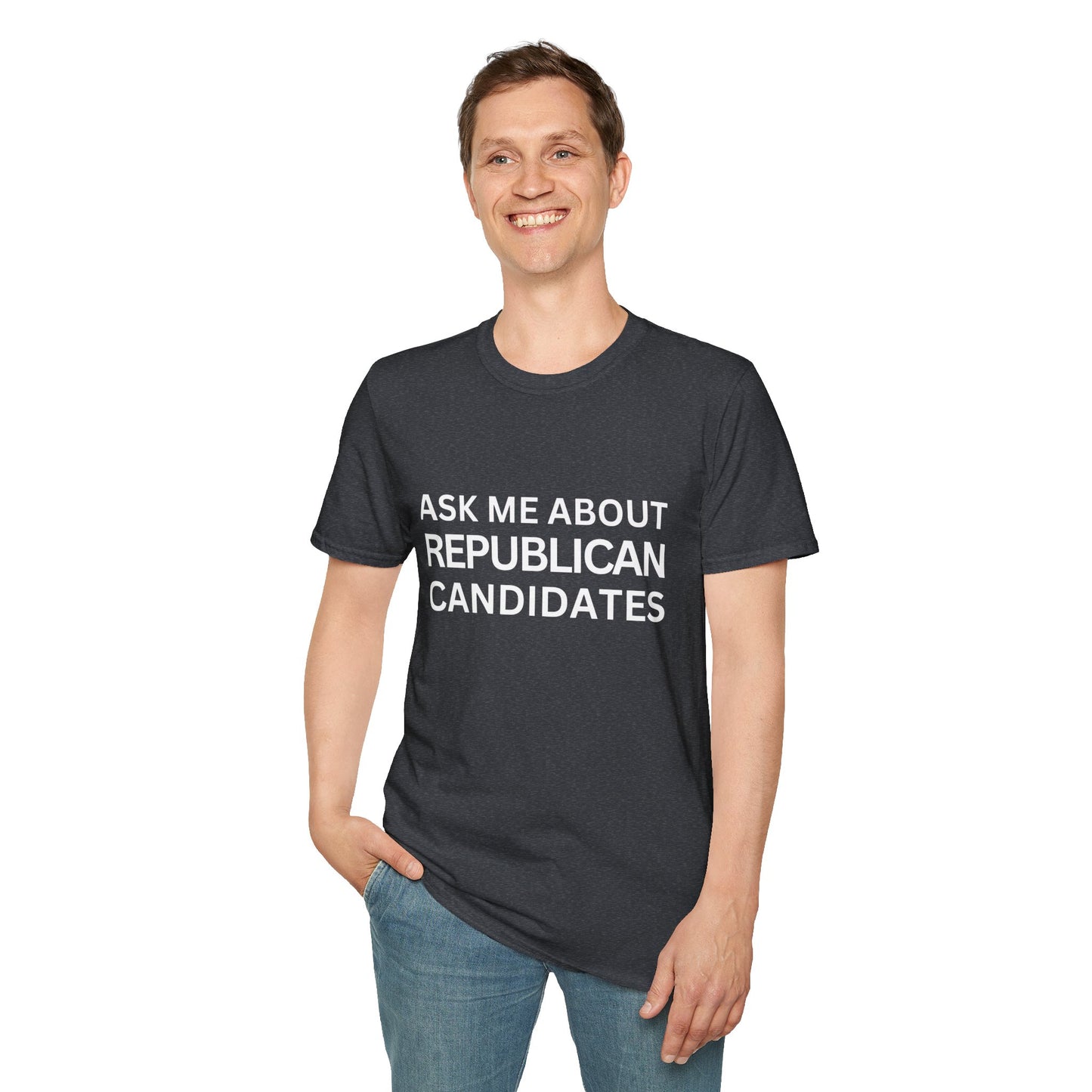 Ask Me Unisex Relaxed Tshirt (White Logo) - Sweet Baby Jeez Teez