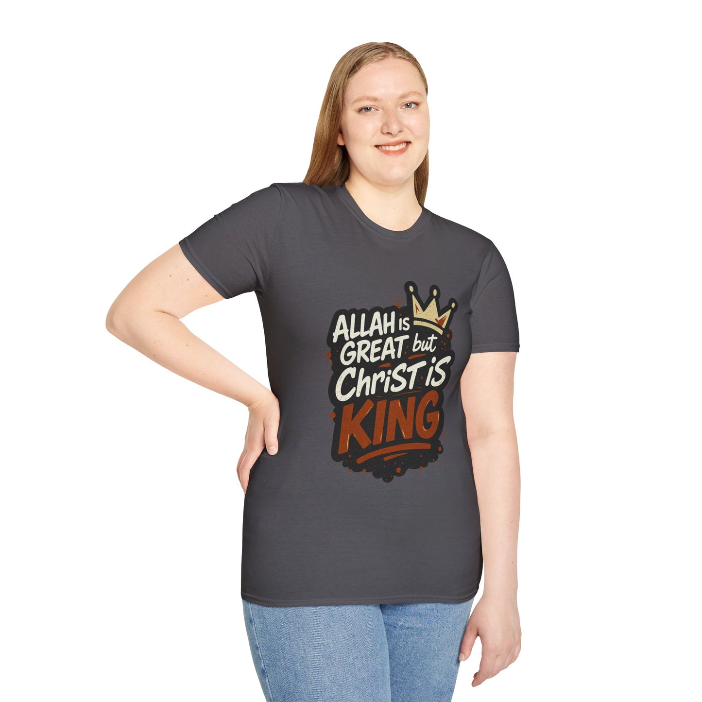 Christ is King Unisex Softstyle Tshirt (Great 2 Logo)
