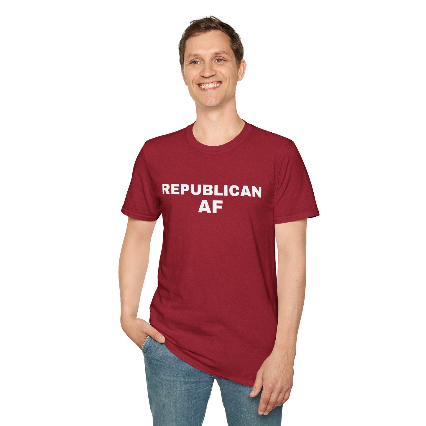 Republican AF Men's Tshirt (White Logo) - Sweet Baby Jeez Teez