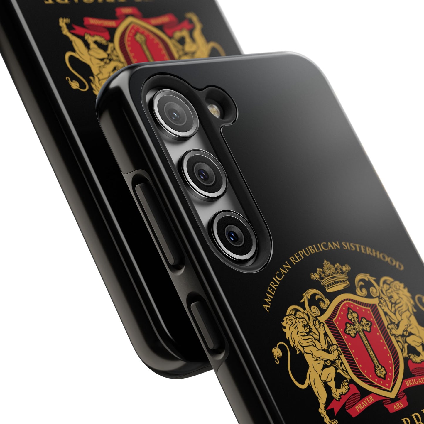 ARS Prayer Brigade Tough Phone Case (Black with Gold/Red Logo)