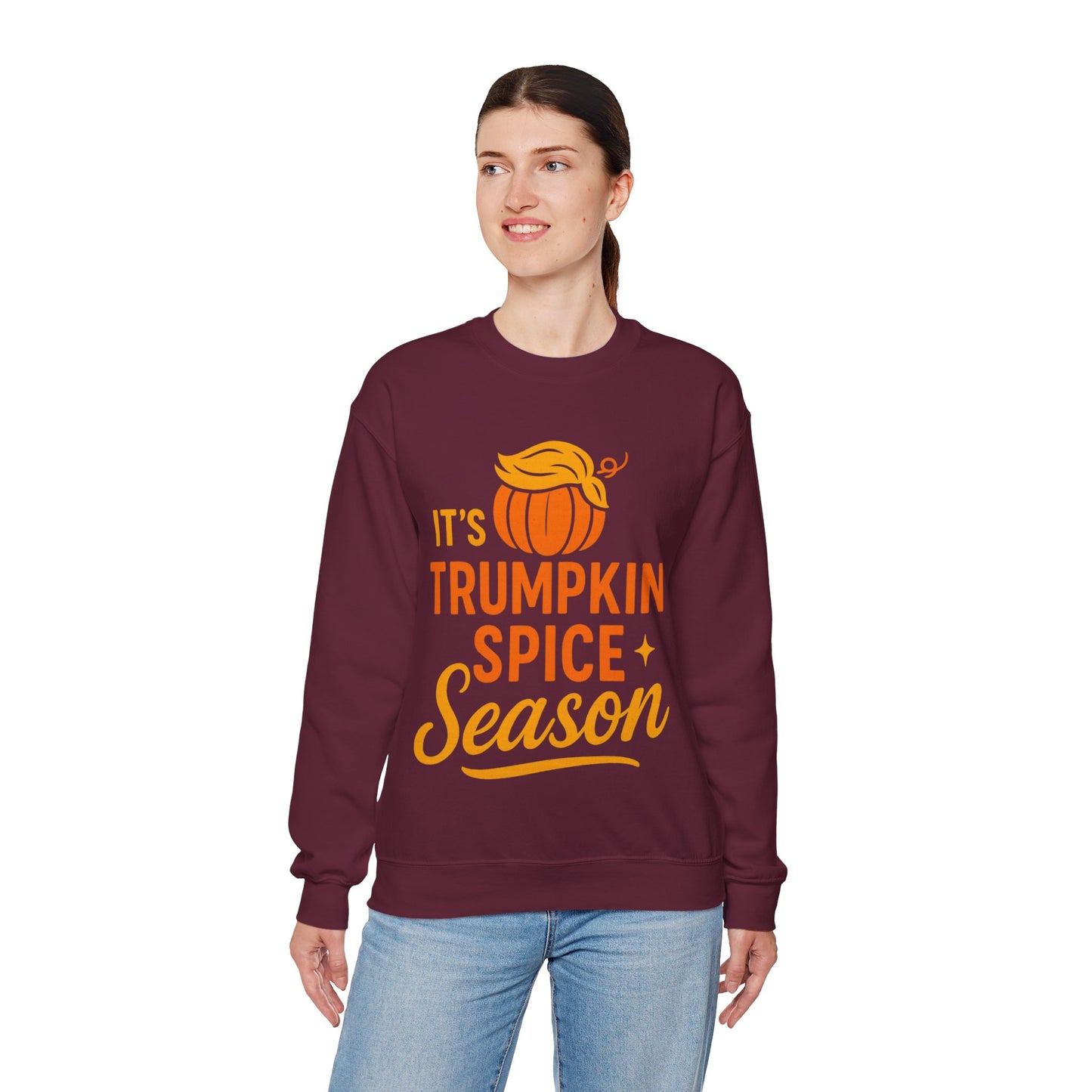 TRUMP-kin Spice Unisex Cozy Sweatshirt (Pumpkin Logo)