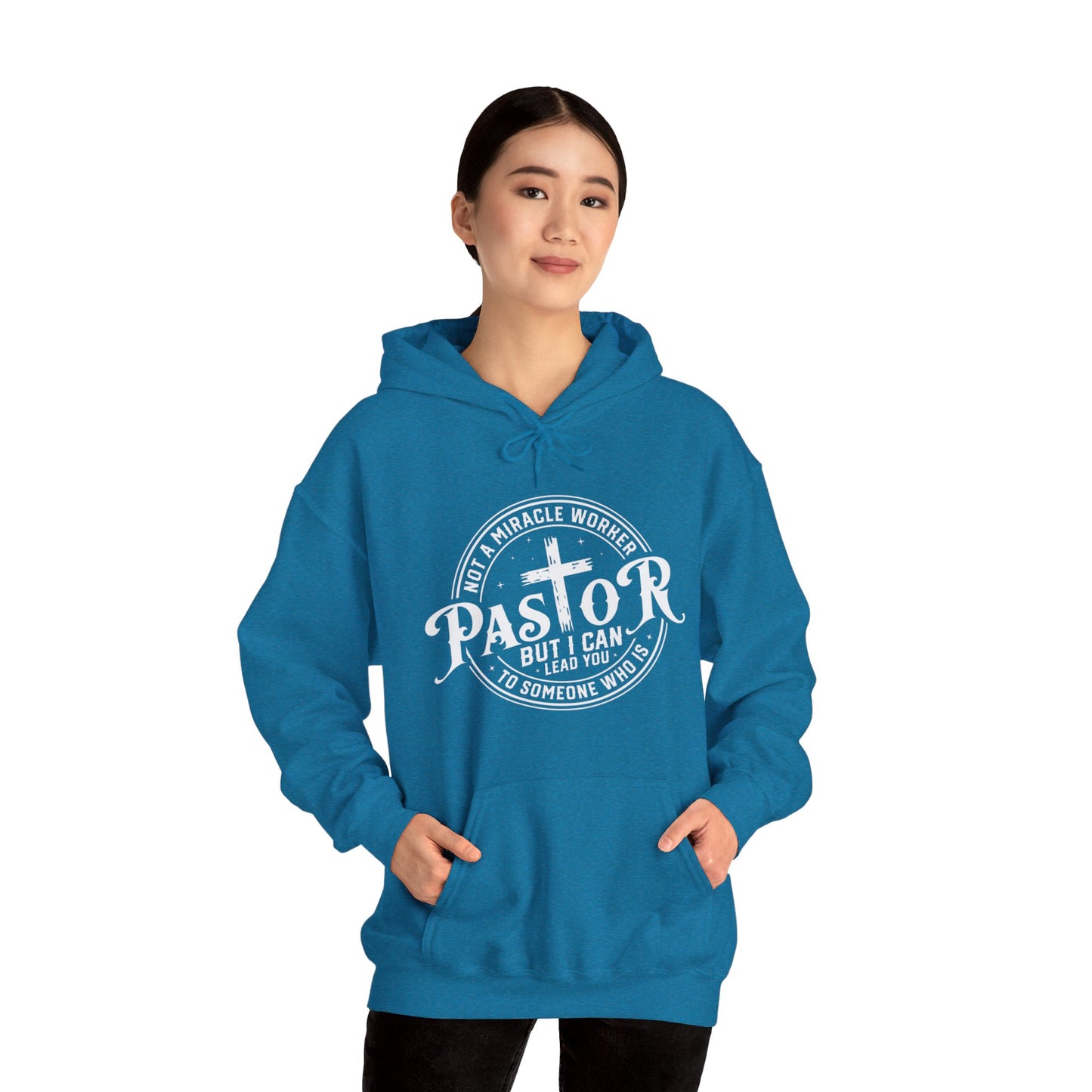 Pastor Women's Relaxed Hooded Sweatshirt (White Logo) - Sweet Baby Jeez Teez