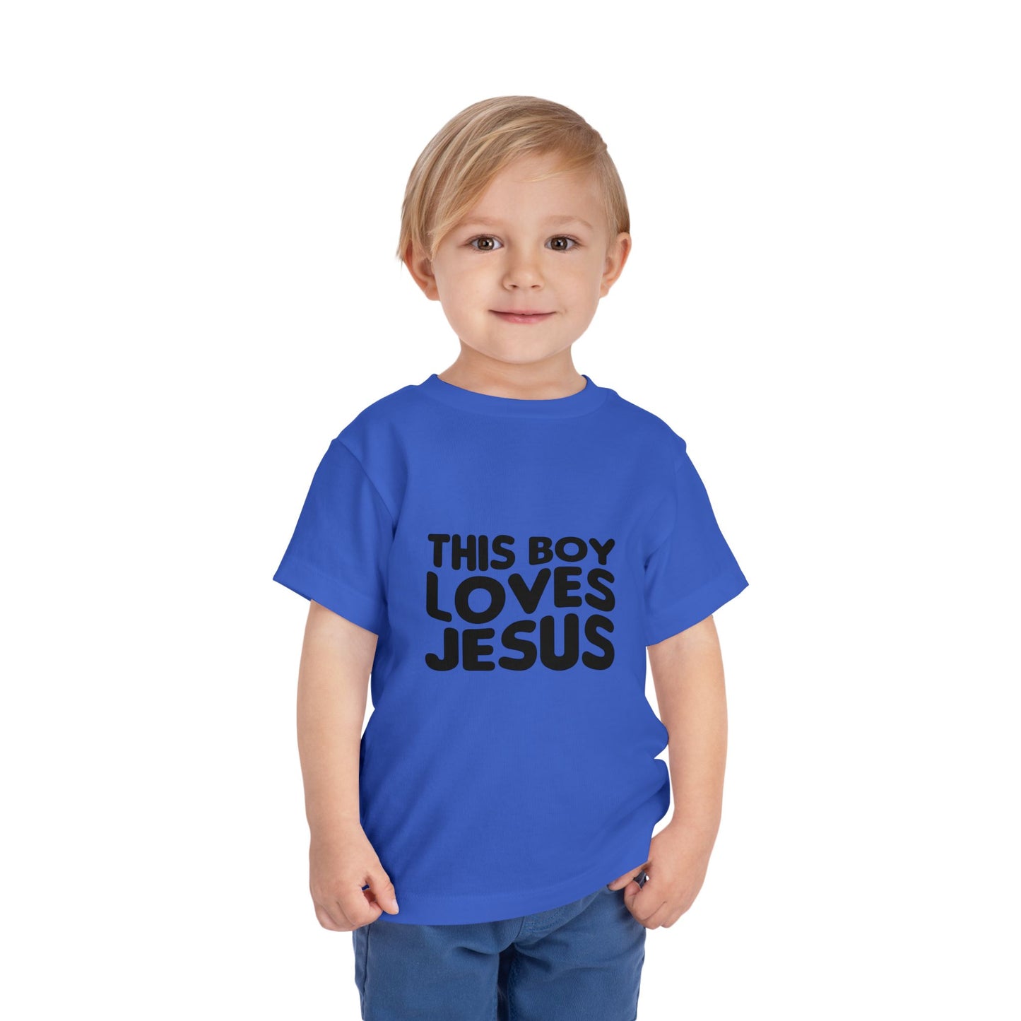 This Boy Loves Jesus Toddler Tshirt - Sweet Baby Jeez Teez