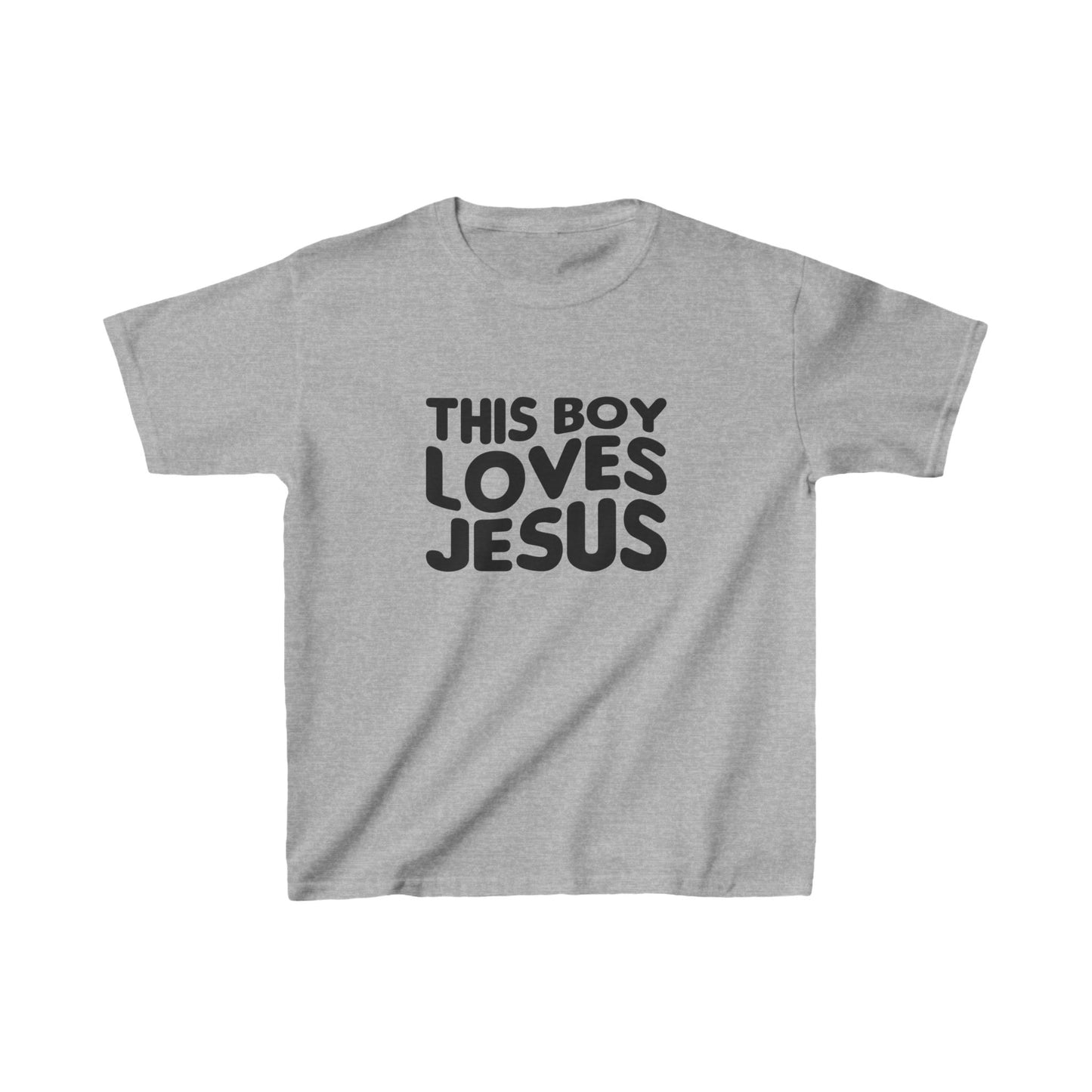 This Boy Loves Jesus Kid's Tshirt - Sweet Baby Jeez Teez