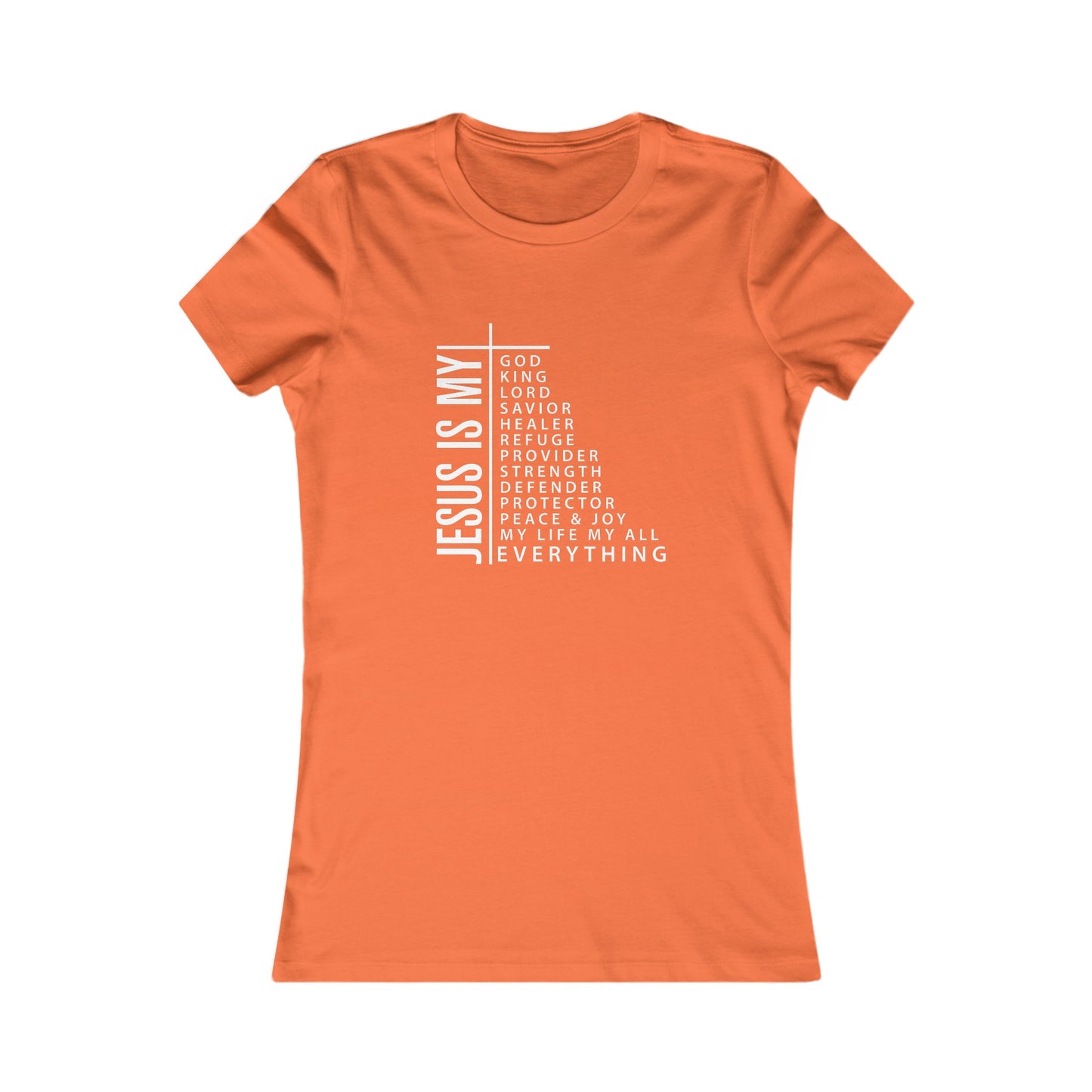 Jesus is My Women's Fitted Tshirt (White Logo) - Sweet Baby Jeez Teez