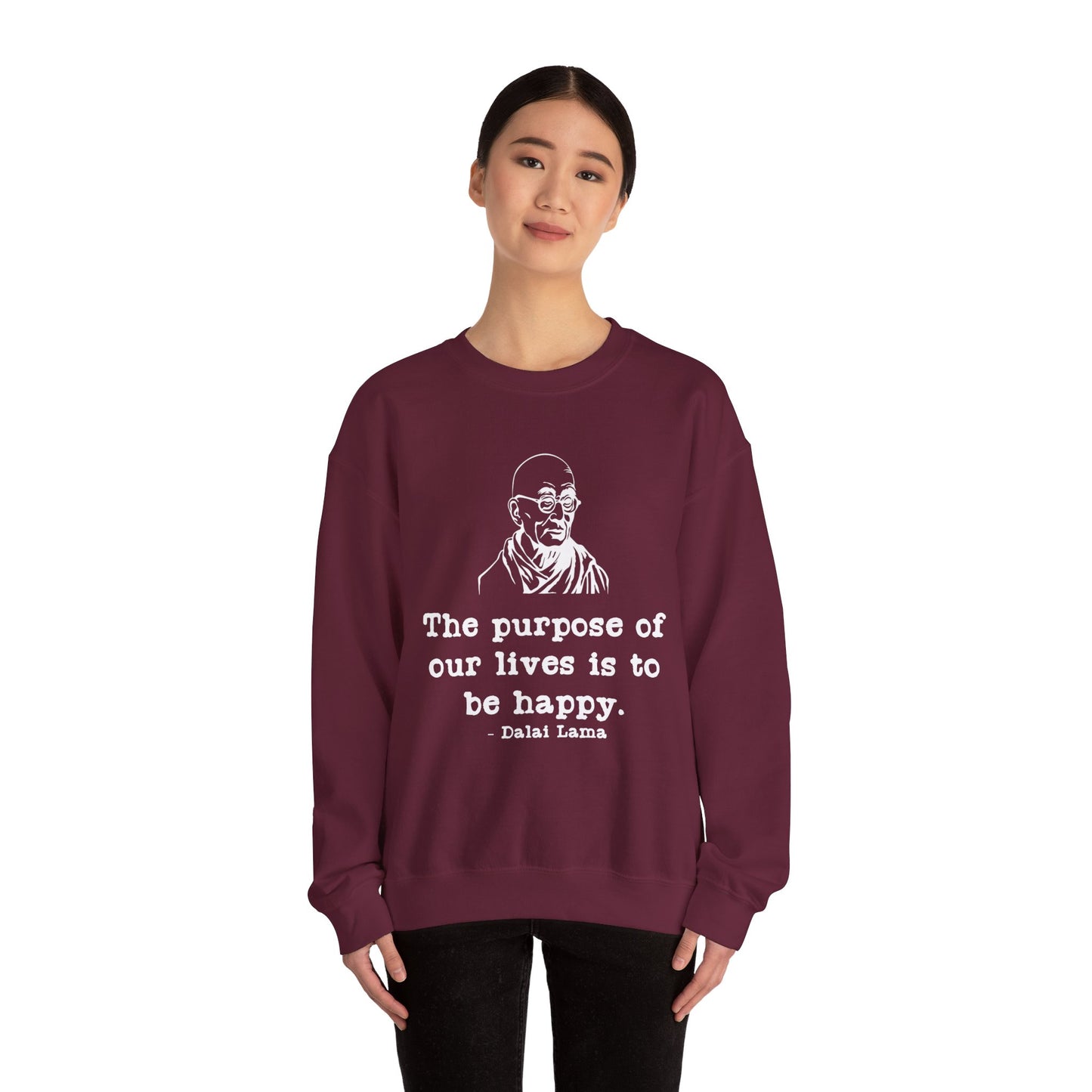 Purpose of Life Womens Relaxed Sweatshirt (IW White Logo) - Sweet Baby Jeez Teez