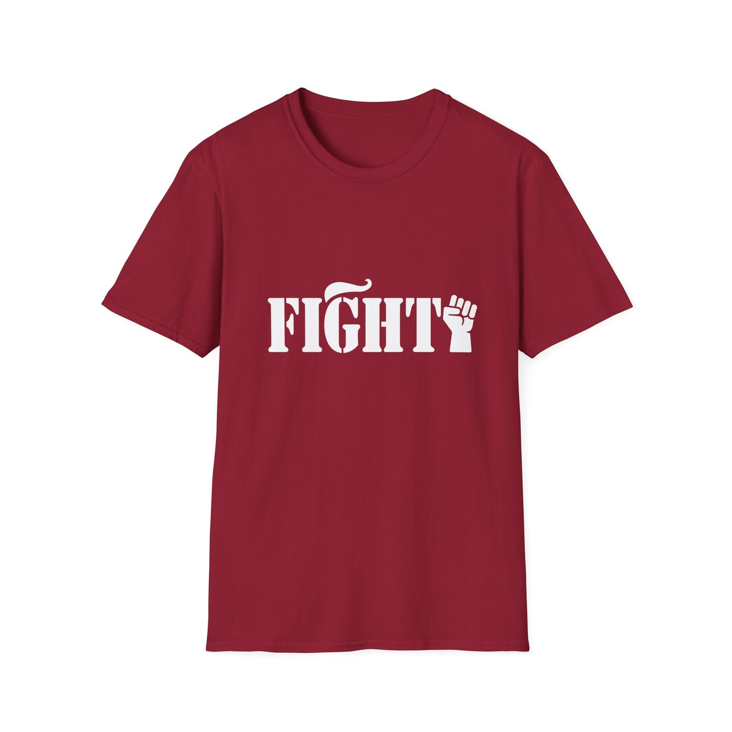 Fight Men's Tshirt (White Fist Logo) - Sweet Baby Jeez Teez