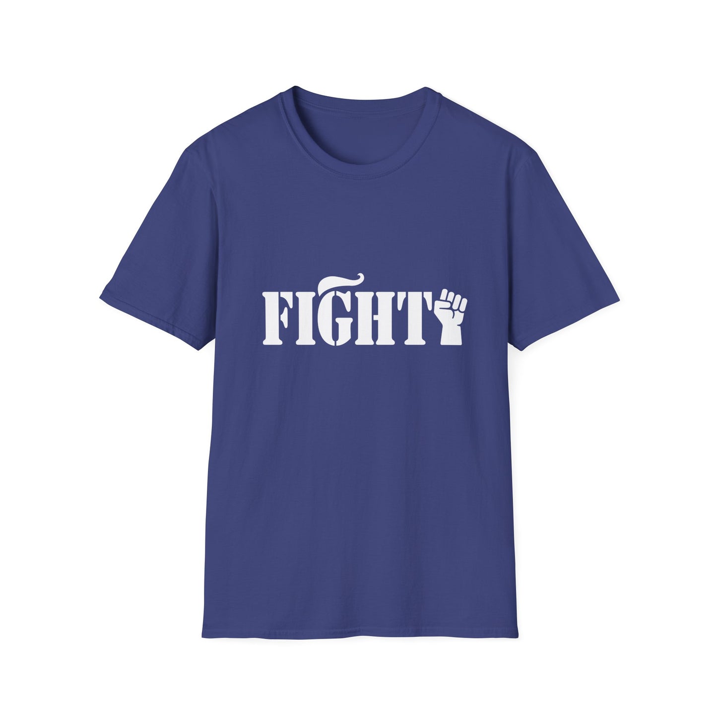 Fight Men's Tshirt (White Fist Logo) - Sweet Baby Jeez Teez