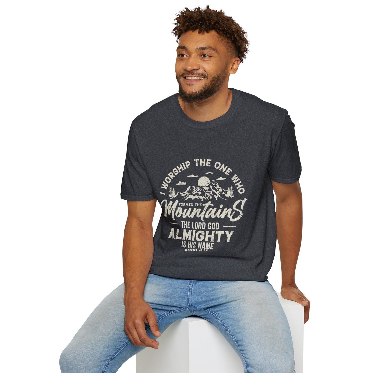Mountains Men's Tshirt (Tan Logo)