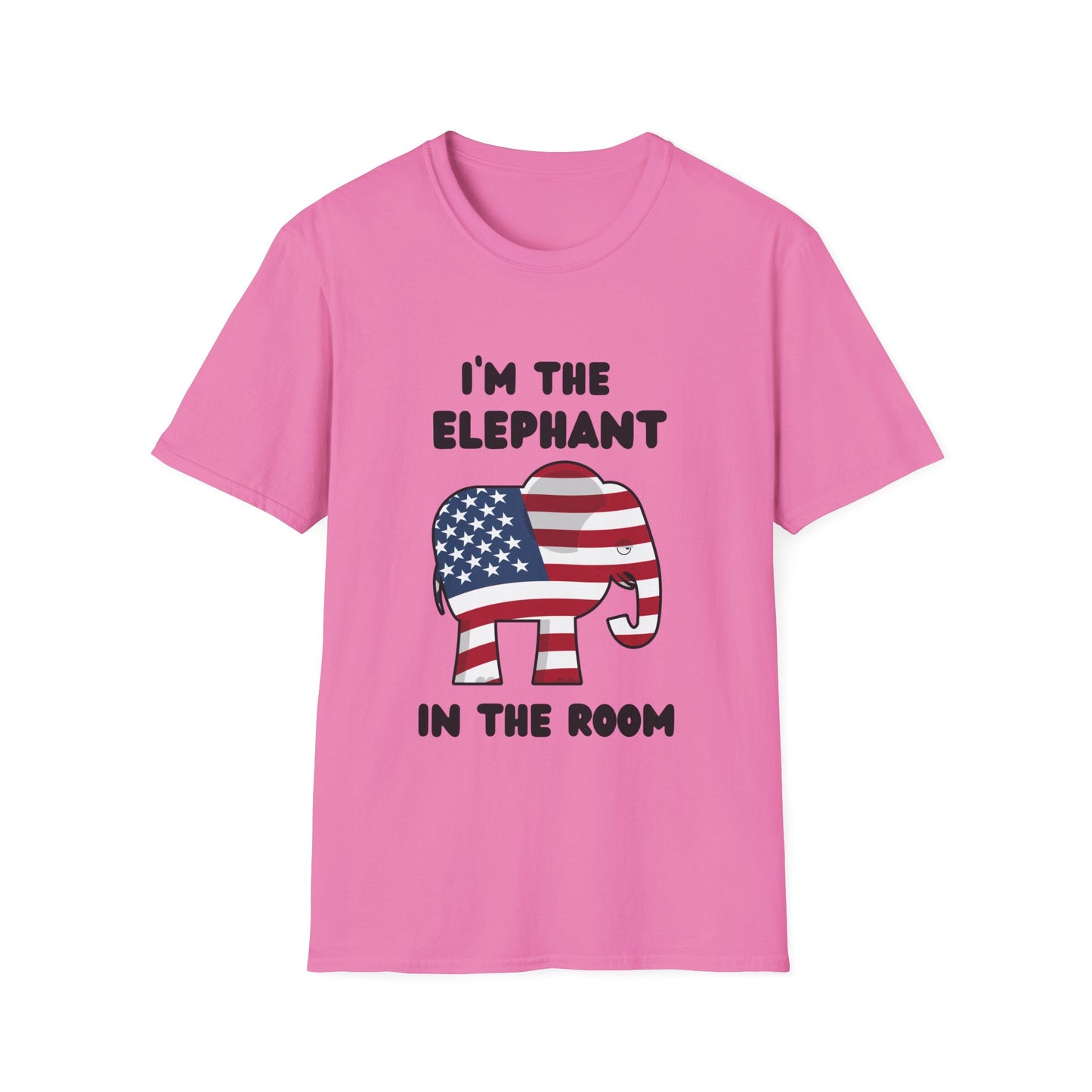 Elephant in Room Cartoon Women's Relaxed/Plus Tshirt (Black Logo) - Sweet Baby Jeez Teez