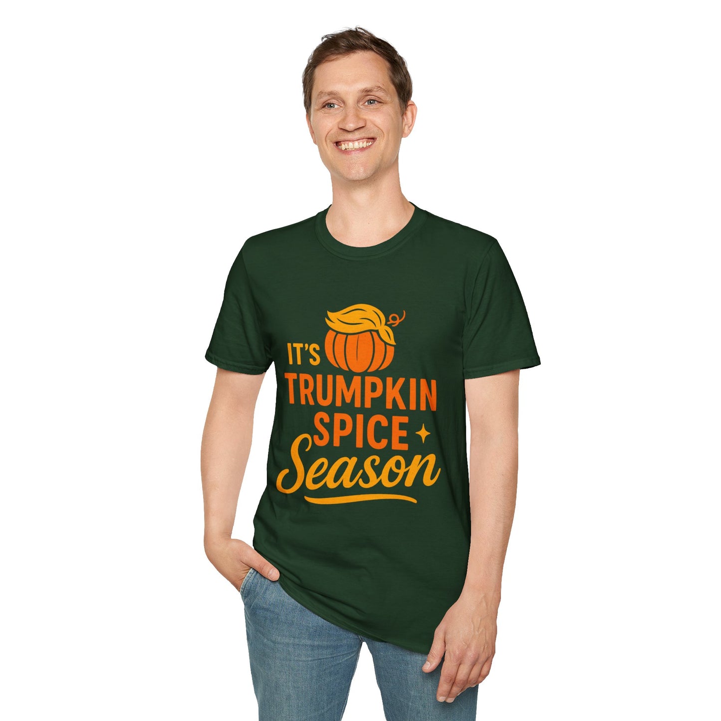 TRUMP-kin Spice Season Unisex Softstyle Tshirt - Sweet Baby Jeez Teez
