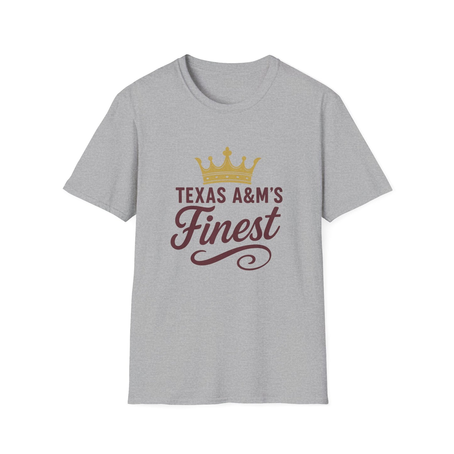 Texas A&M's Finest Unisex Softstyle T-Shirt (Crown Logo) - Sweet Baby Jeez Teez