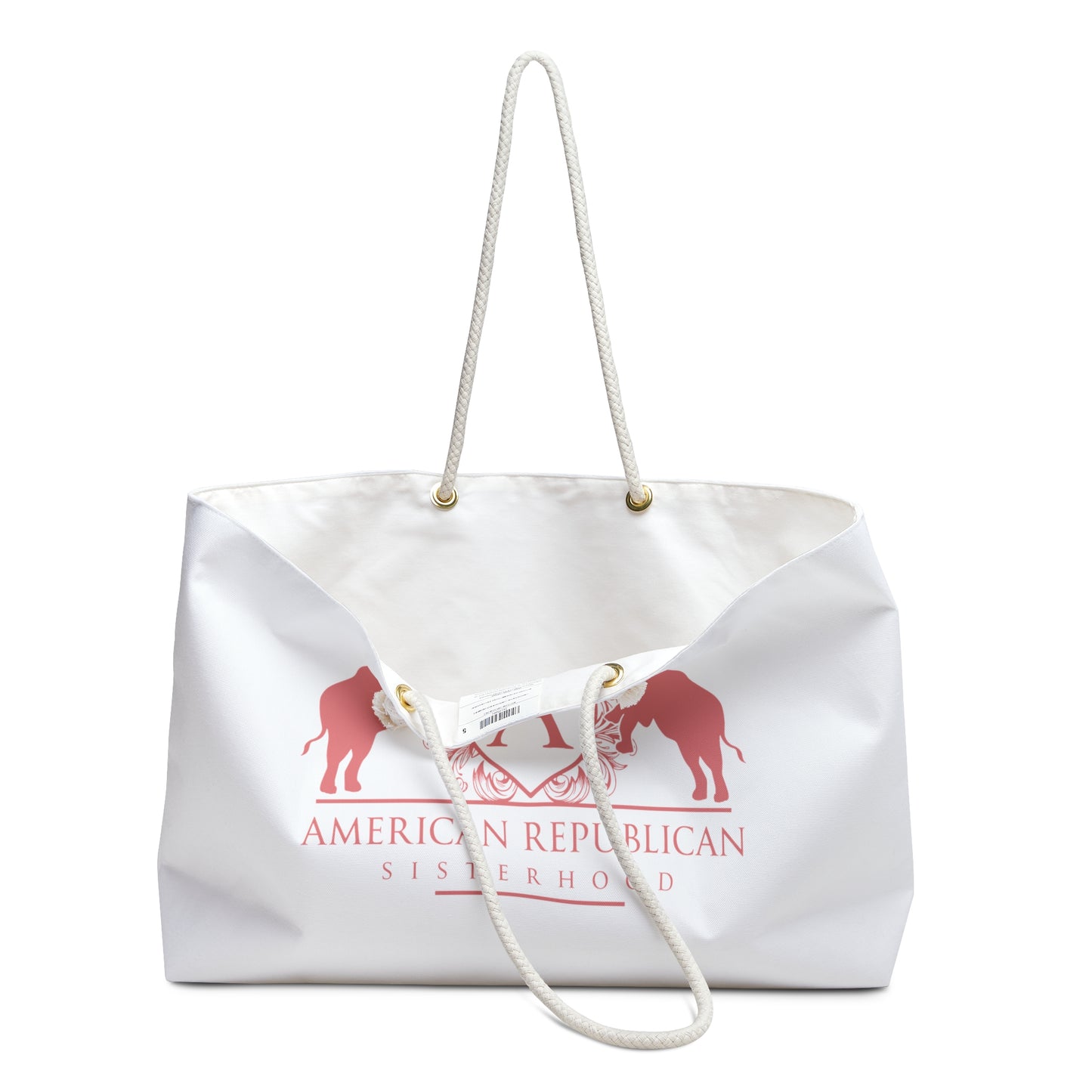 ARS Logo White Weekender Bag (ARS - Coral Logo)