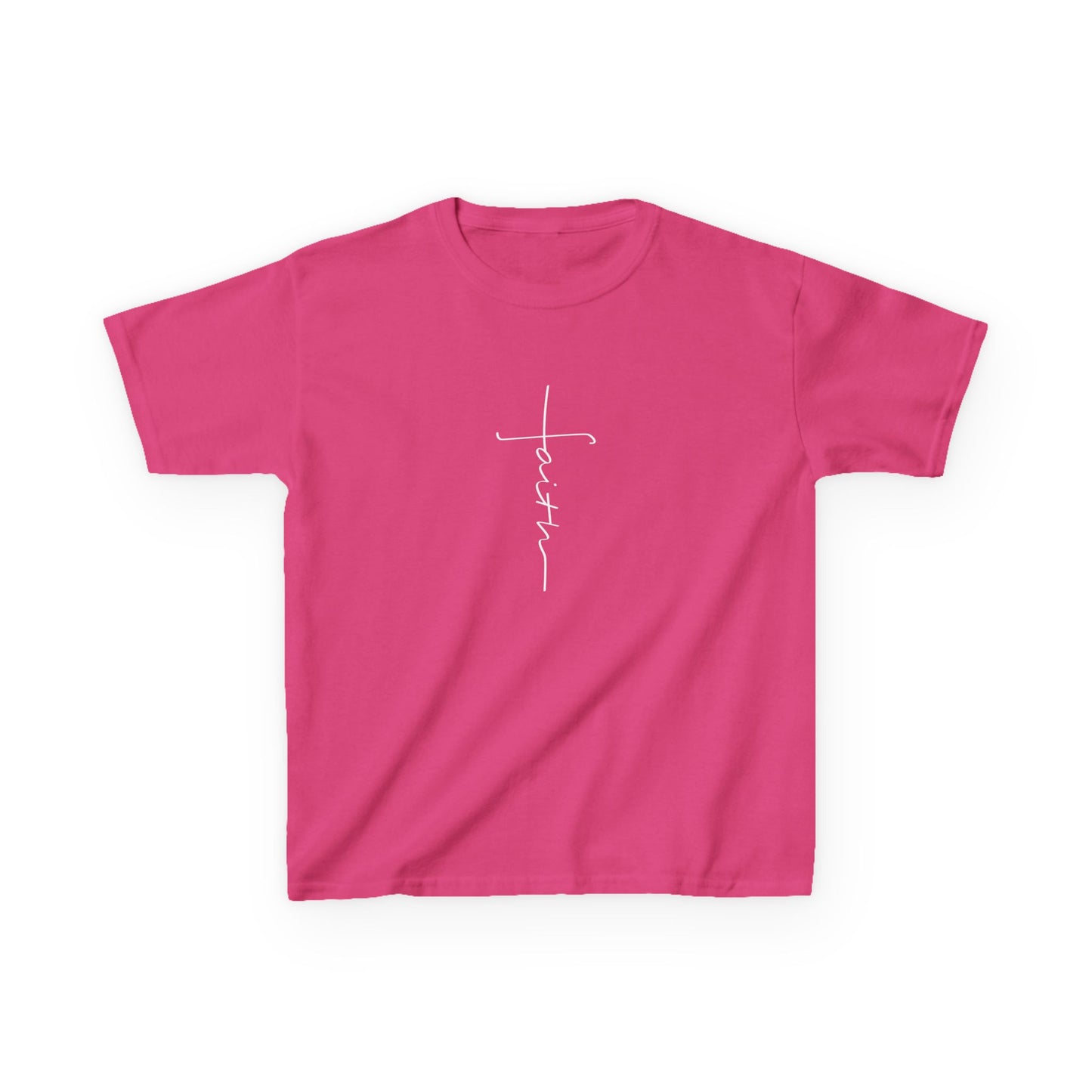Cross Made From Faith Girl's Tshirt (White Logo)