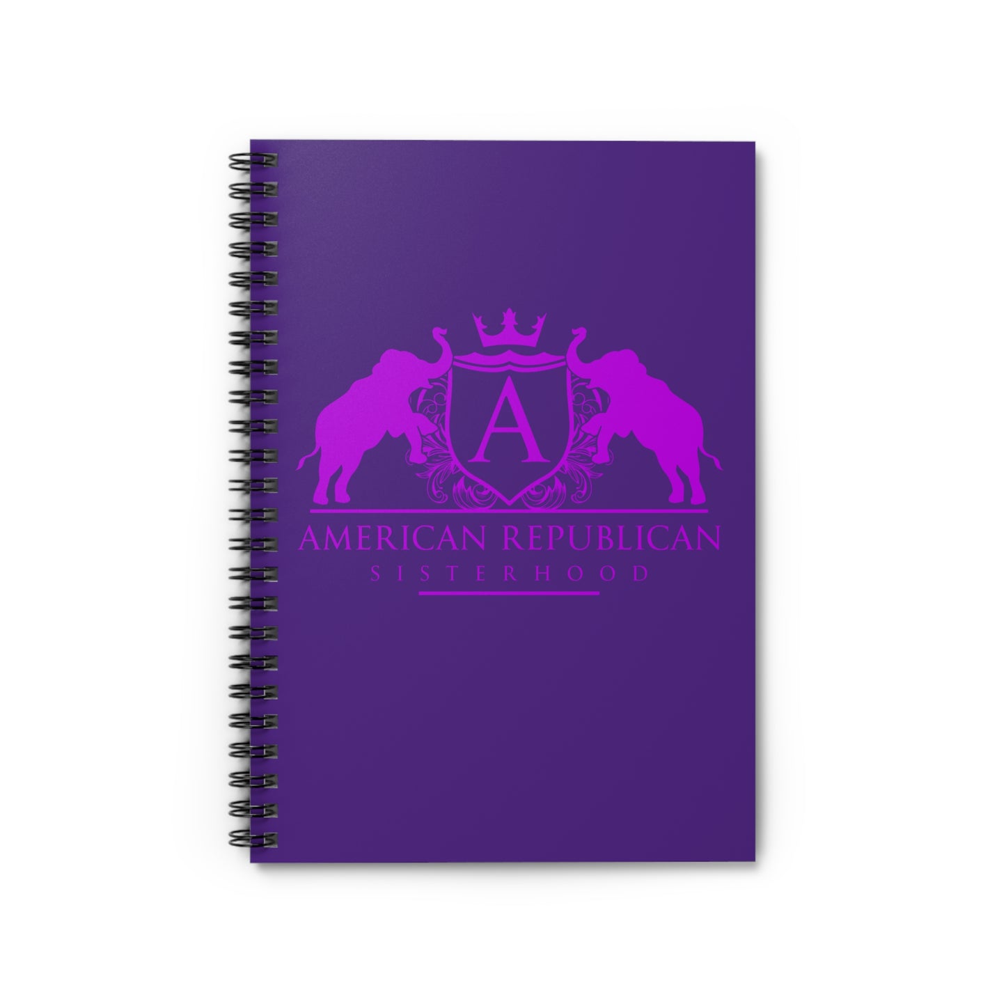 ARS Ruled Spiral Notebook (Purple with Hot Pink Logo)