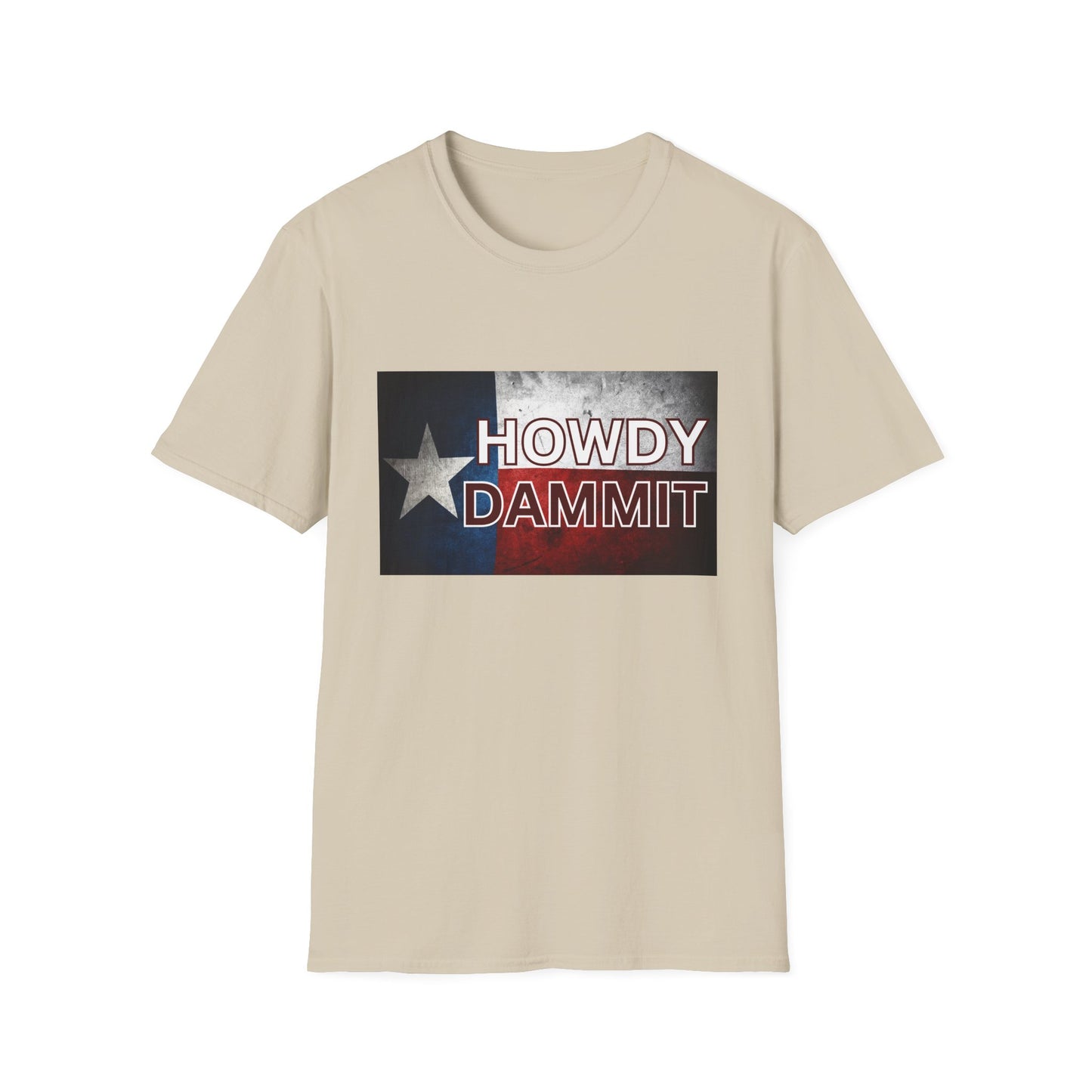Men's Howdy Dammit Tshirt (AGGIE - Texas Flag Logo)