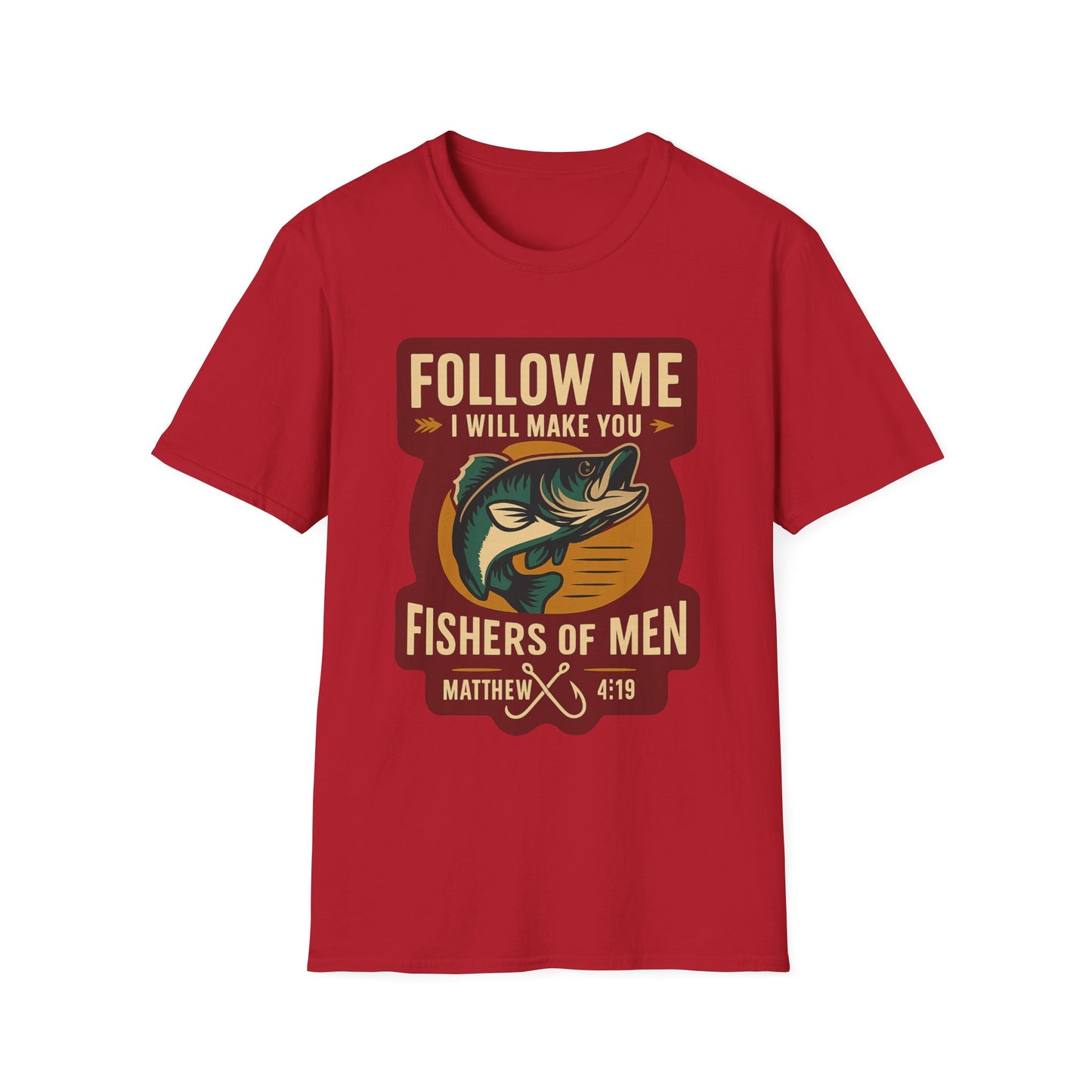"Follow Me" Bible Verse Unisex Softstyle Tshirt