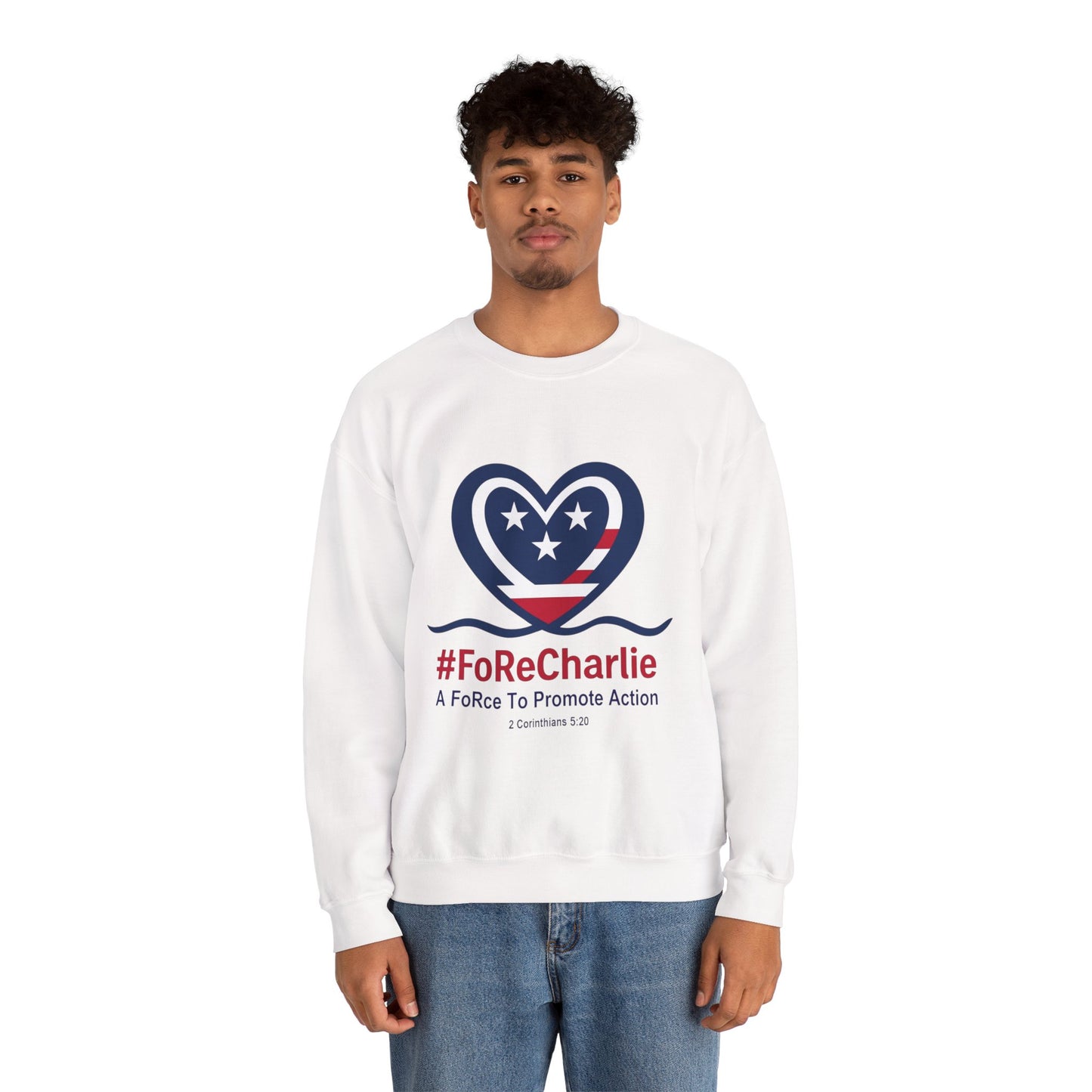 "FoRe Charlie" Ambassador Pageant Memorial Sweatshirt for Charlie Kirk (Heart Logo)