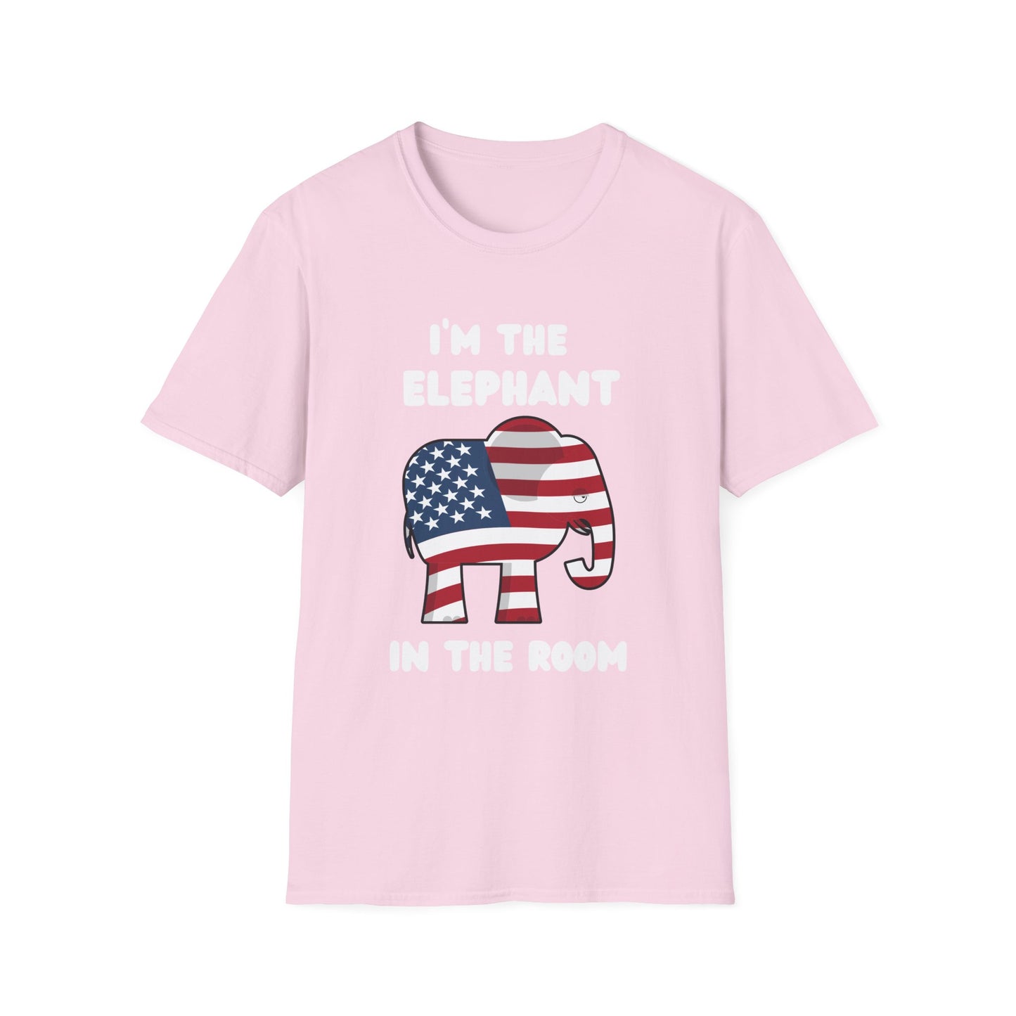 Elephant in Room Cartoon Women's Relaxed/Plus Tshirt (White Logo) - Sweet Baby Jeez Teez