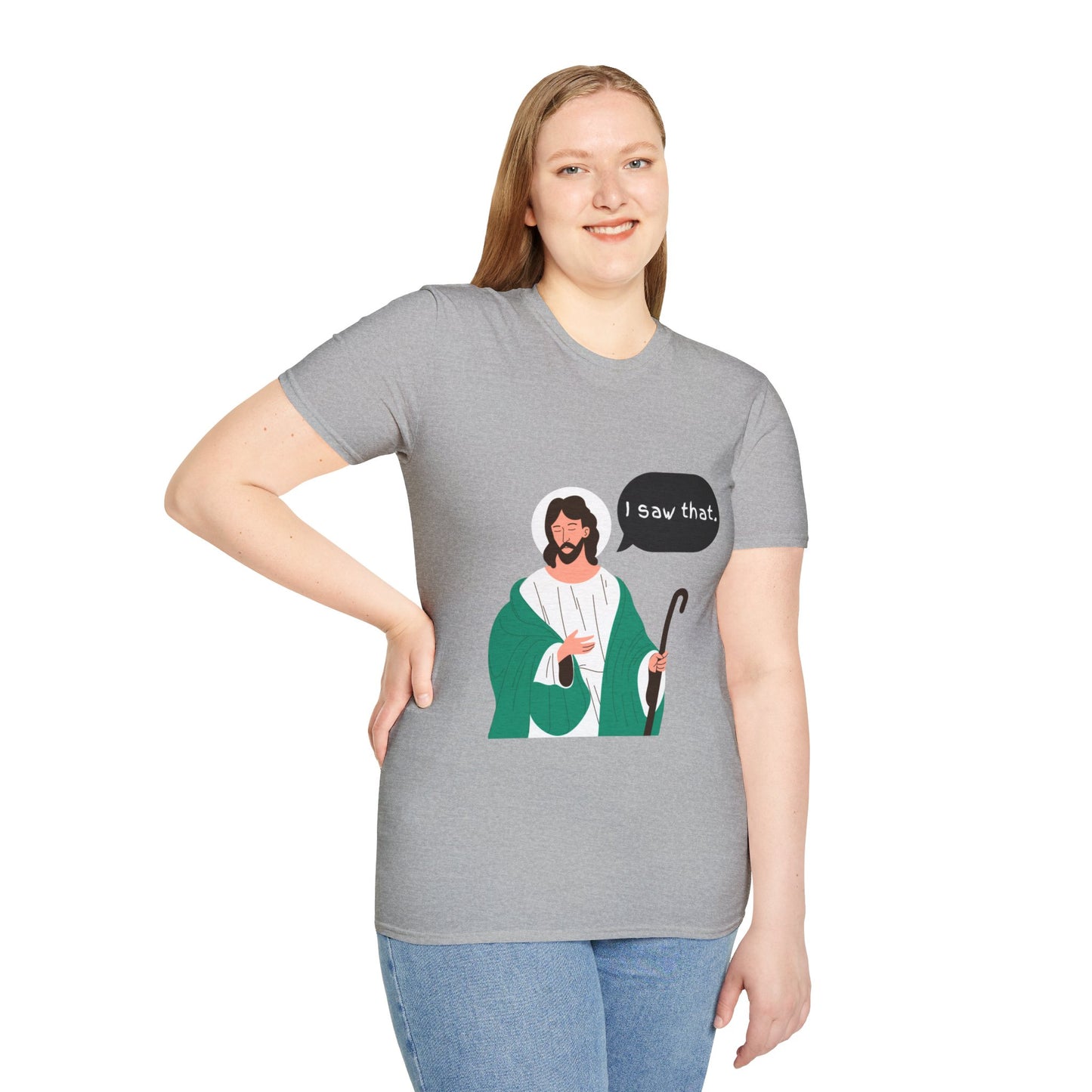 I Saw That Women's Relaxed/Plus Tshirt (Cartoon Logo) - Sweet Baby Jeez Teez