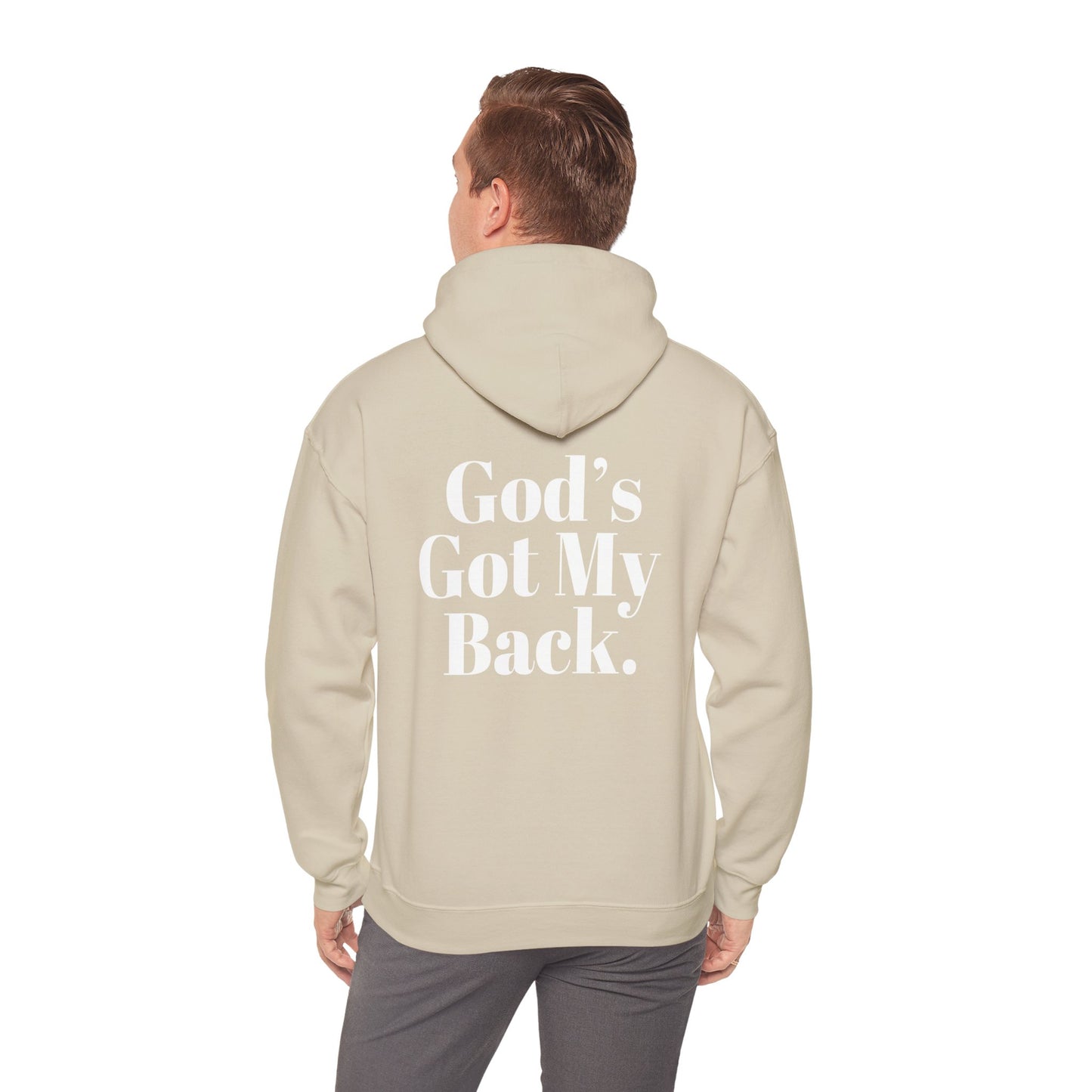 God's Got My Back Men's Hoodie (White Logo) - Sweet Baby Jeez Teez