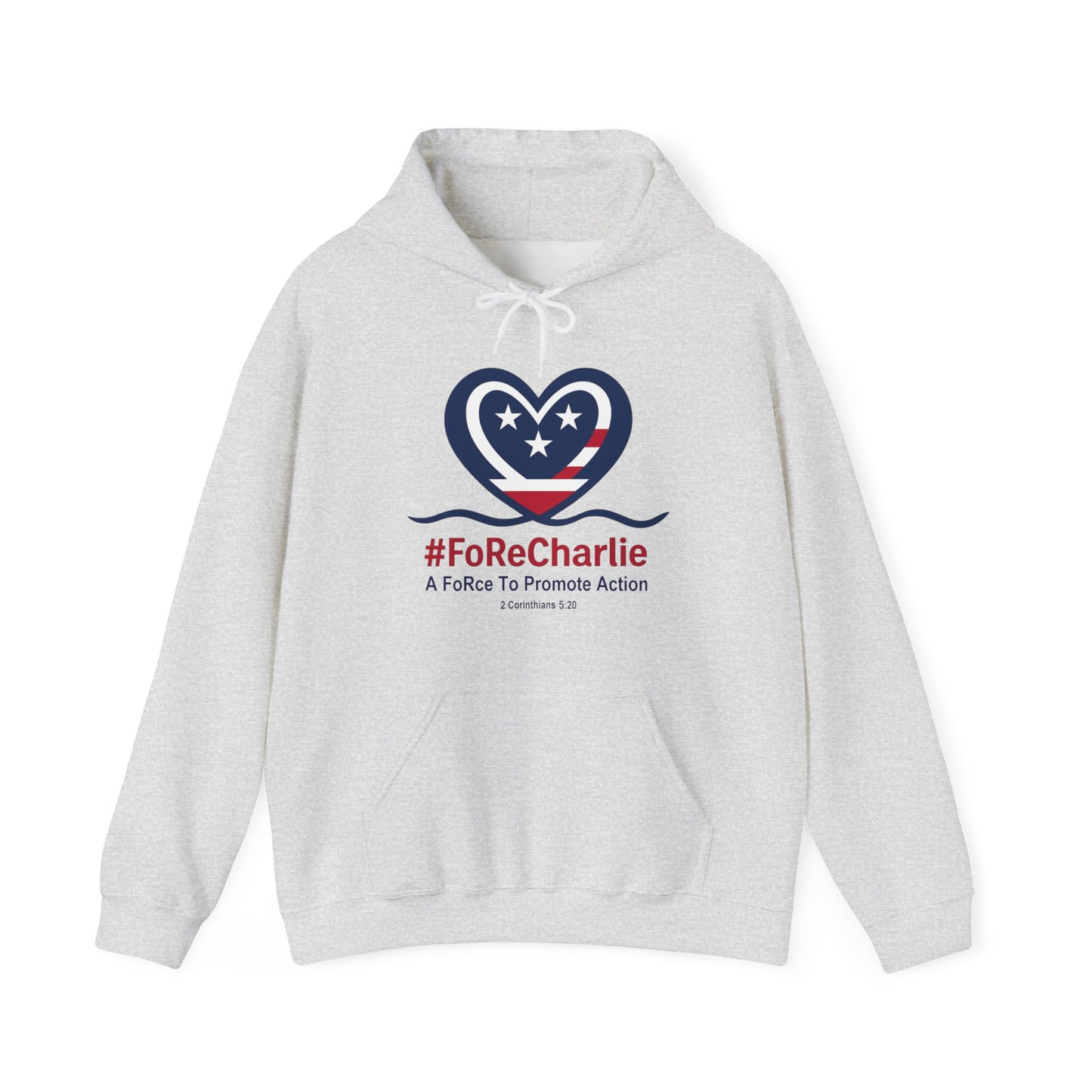 "FoRe Charlie" Ambassador Pageant Memorial Unisex Hoodie for Charlie Kirk (Heart Logo)