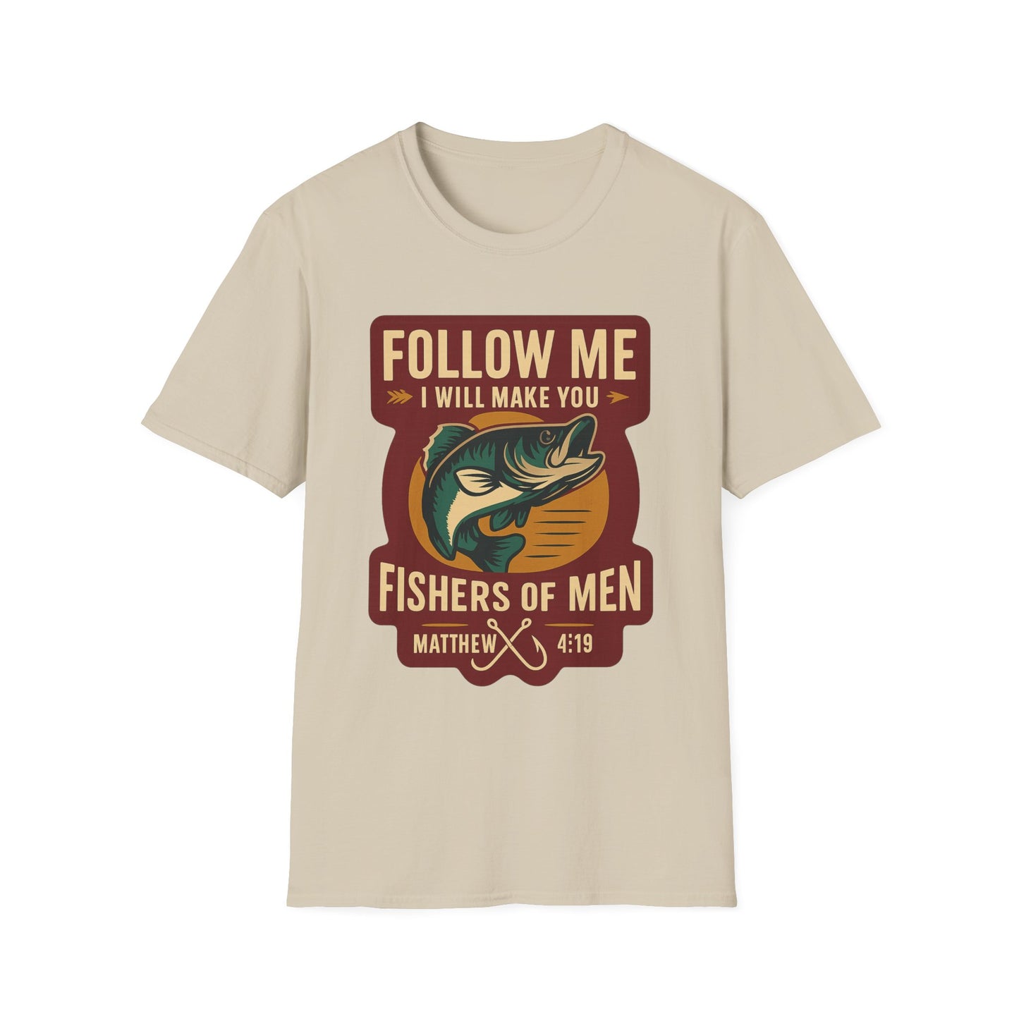 "Follow Me" Bible Verse Unisex Softstyle Tshirt