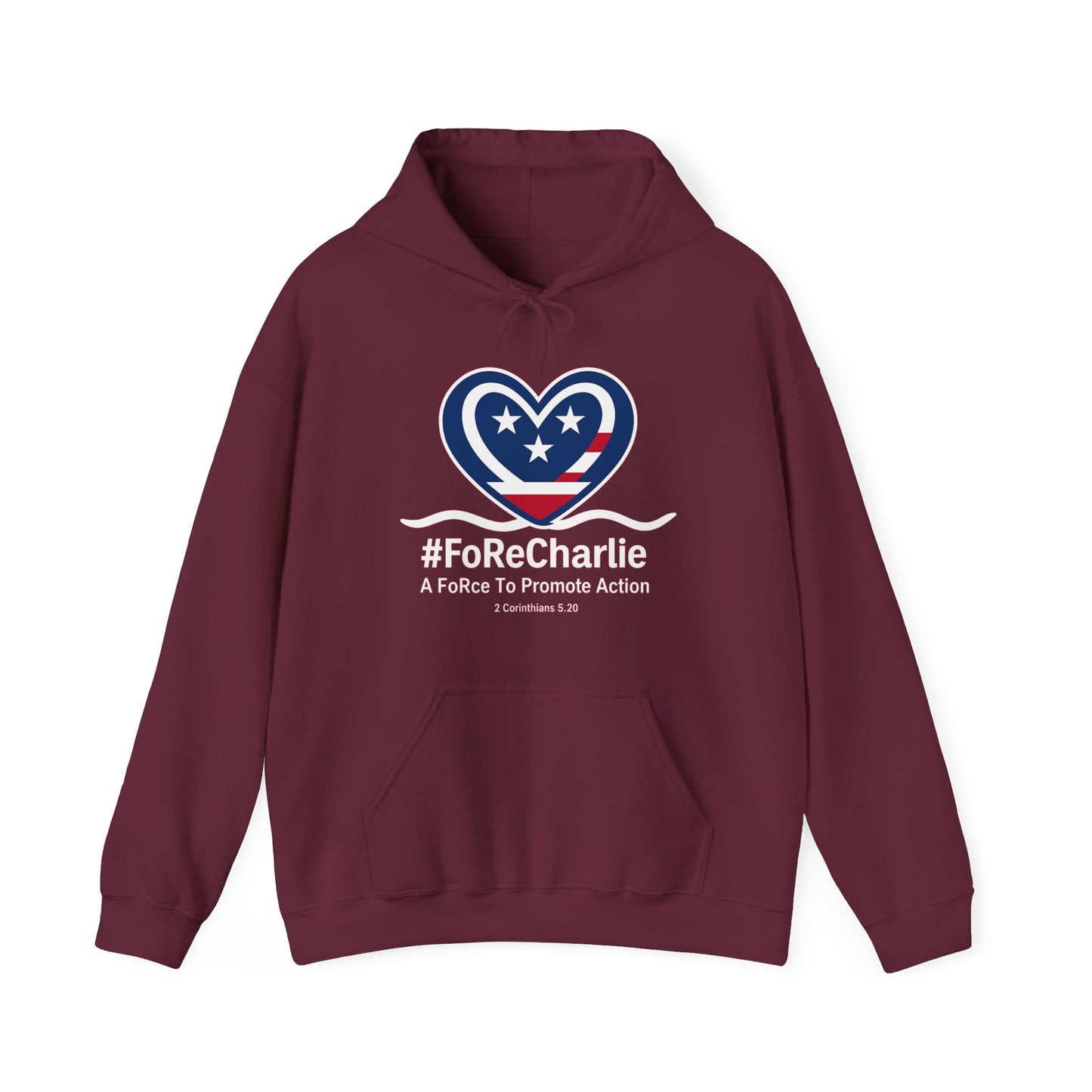 "FoRe Charlie" Ambassador Pageant Memorial Unisex Hoodie for Charlie (White Heart Logo)