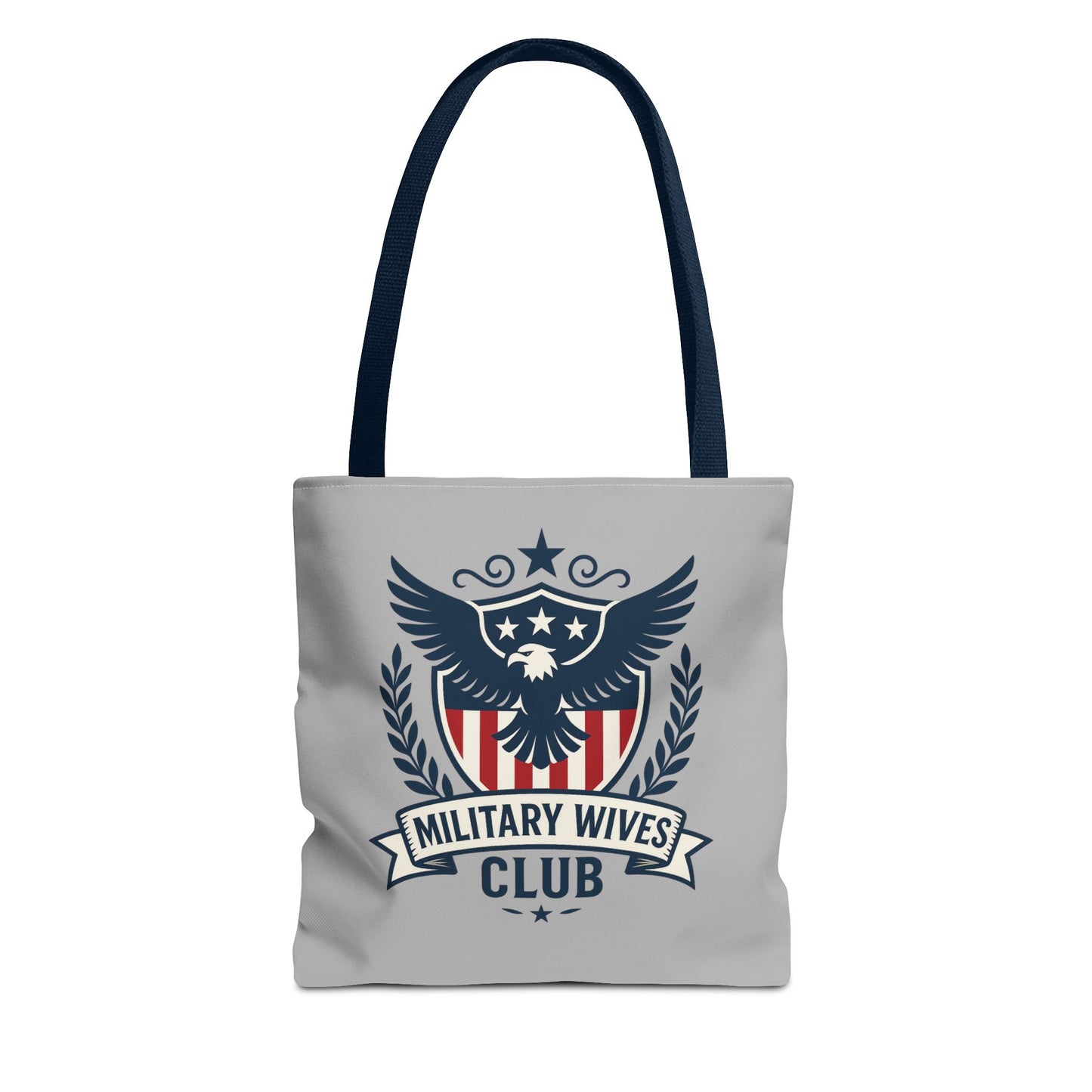 Military Wives Club Tote Bag (Gray with Choice of Handles)