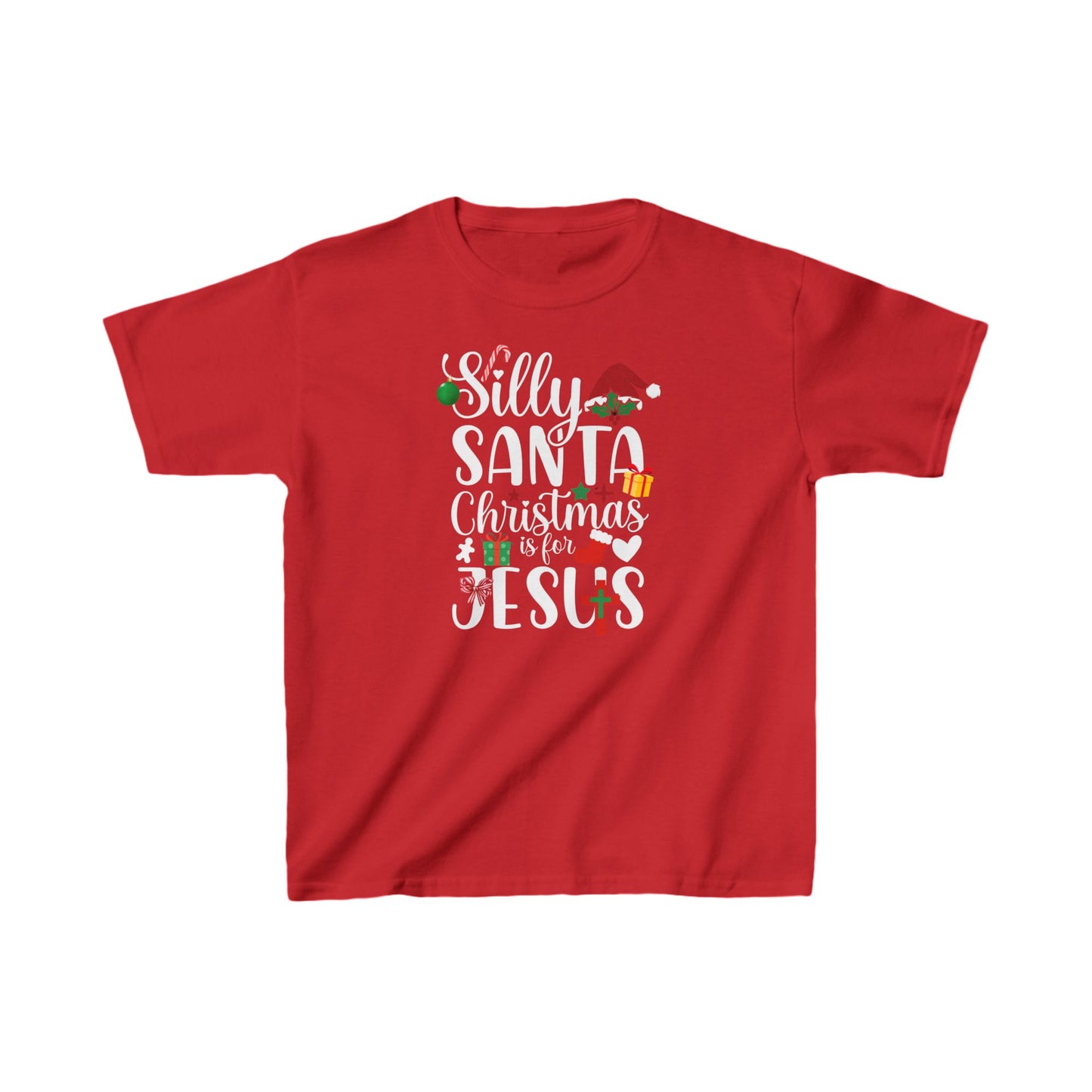 Silly Santa Kid's Tshirt (Gift Logo) - Sweet Baby Jeez Teez