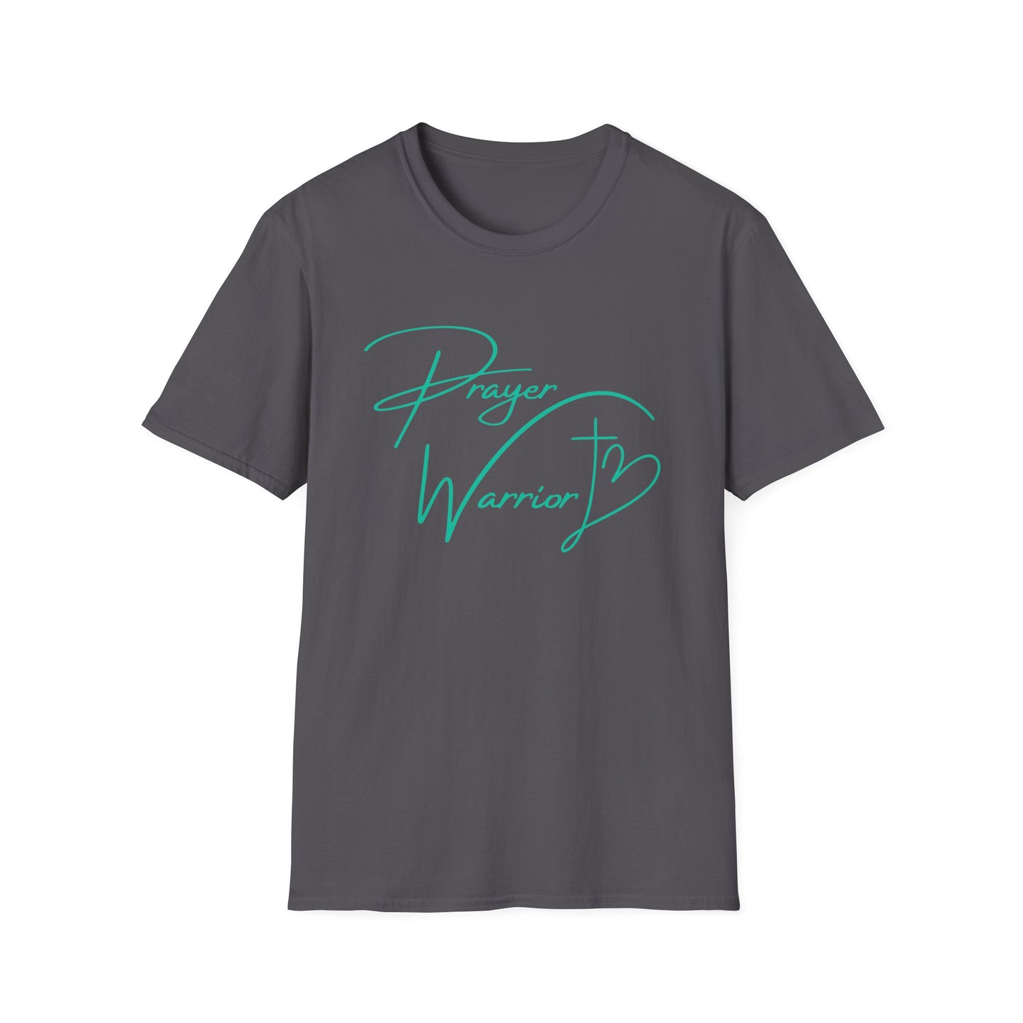 Prayer Warrior Cross Heart Women's Relaxed/Plus Tshirt (Teal Logo) - Sweet Baby Jeez Teez
