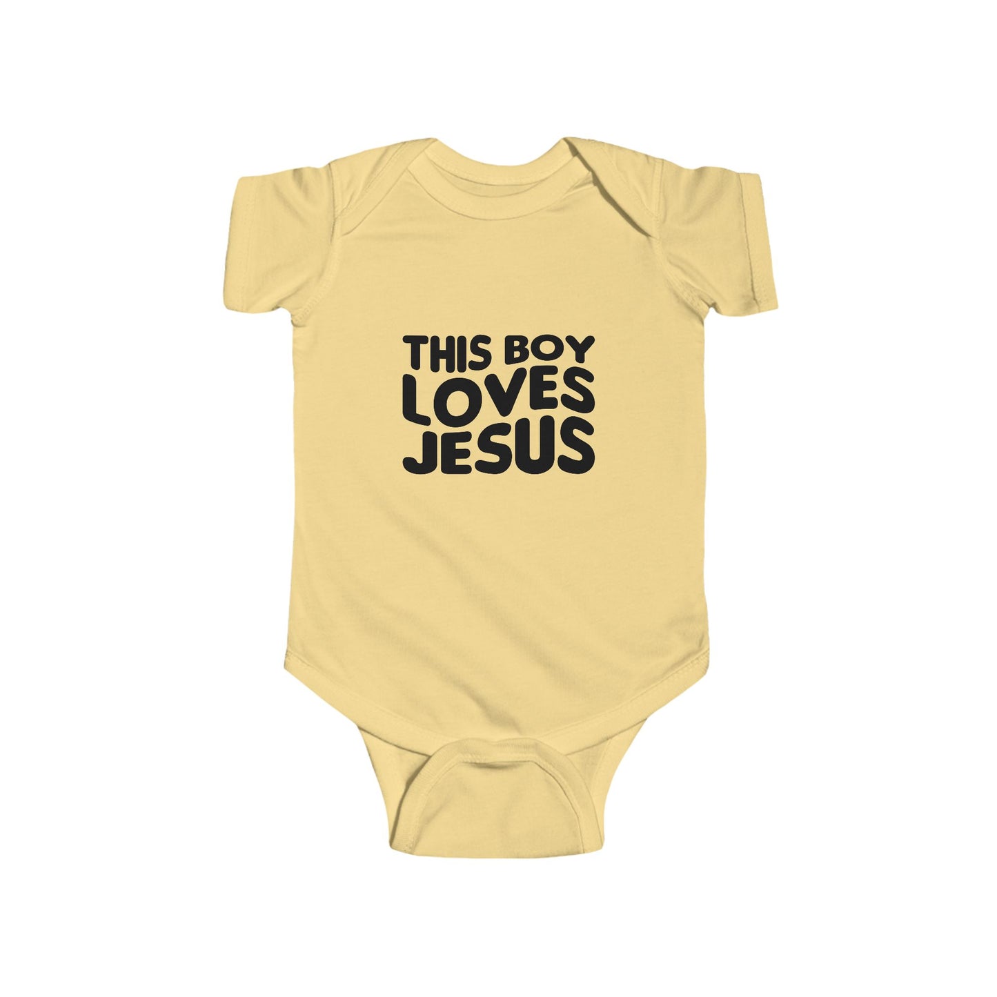 This Boy Loves Jesus Baby Onsie