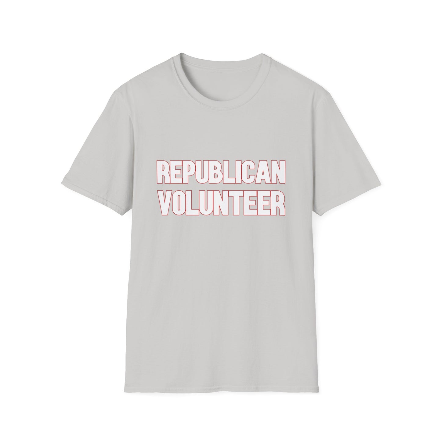 Republican Volunteer Unisex Tshirt (White/Red Logo) - Sweet Baby Jeez Teez