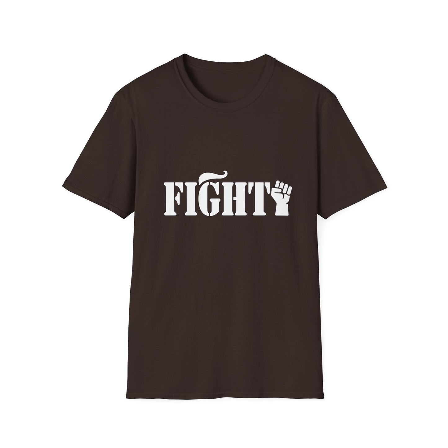 Fight Men's Tshirt (White Fist Logo) - Sweet Baby Jeez Teez