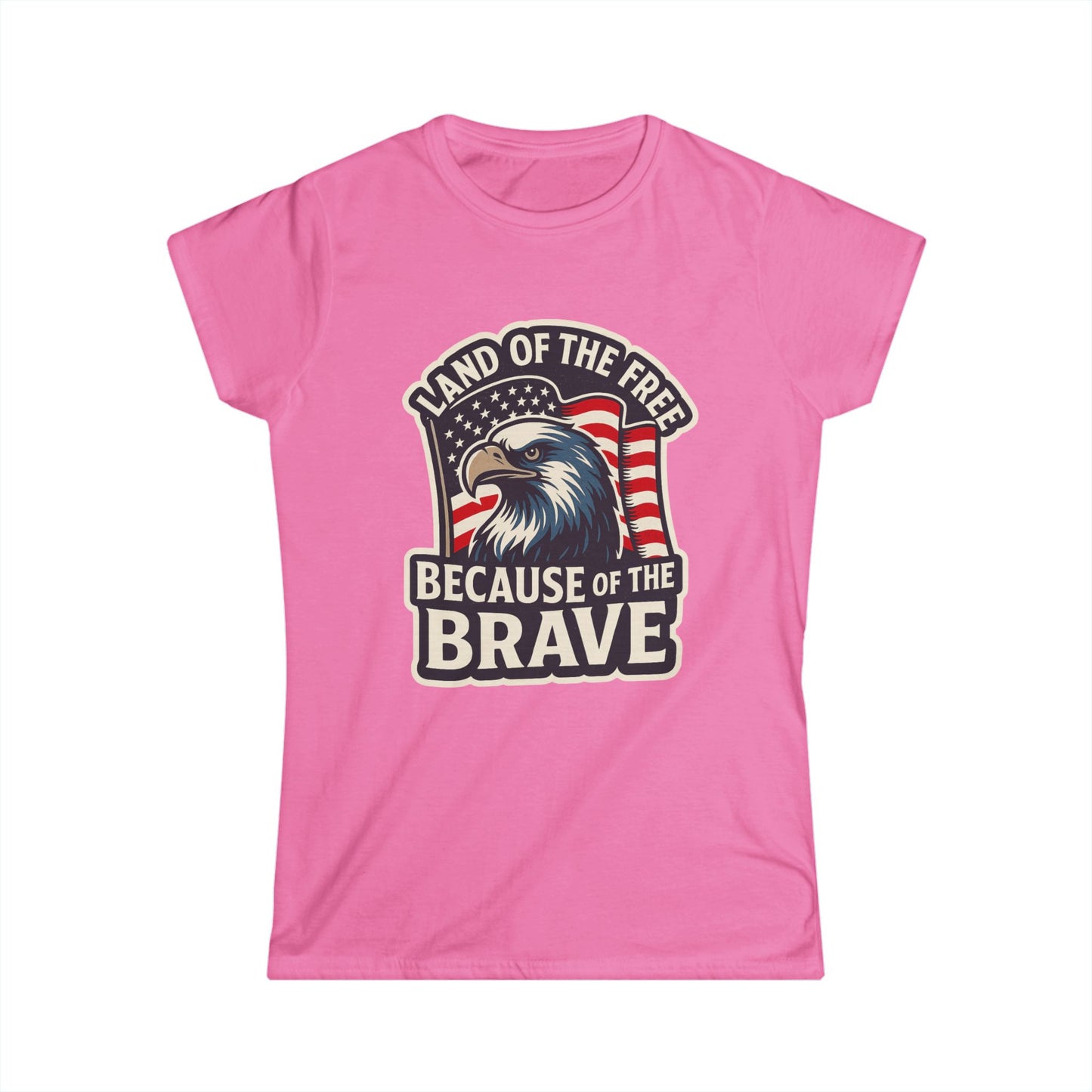 "Land of the Free" Patriotic Eagle Women's T-Shirt (American Flag)