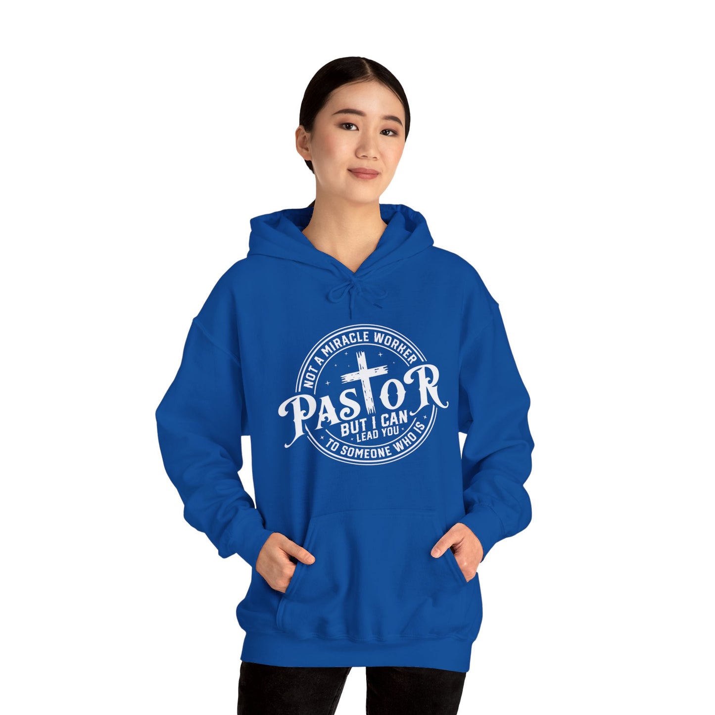 Pastor Women's Relaxed Hooded Sweatshirt (White Logo) - Sweet Baby Jeez Teez