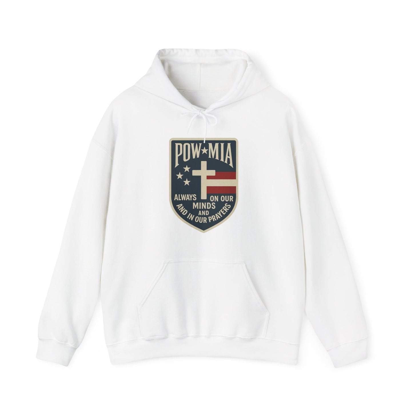 "POW MIA Thoughts & Prayers" Veteran's Tribute Military Hoodie Sweatshirt