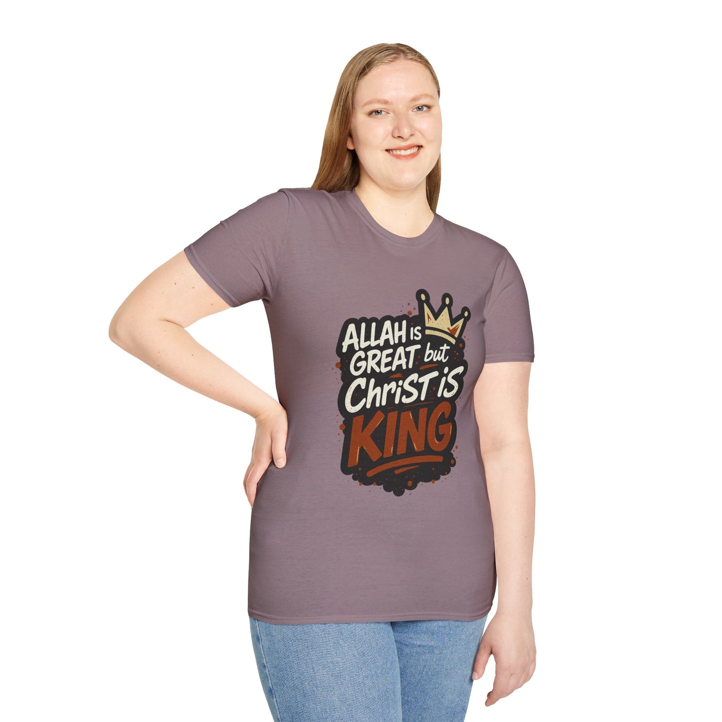 Christ is King Unisex Softstyle Tshirt (Great 2 Logo)