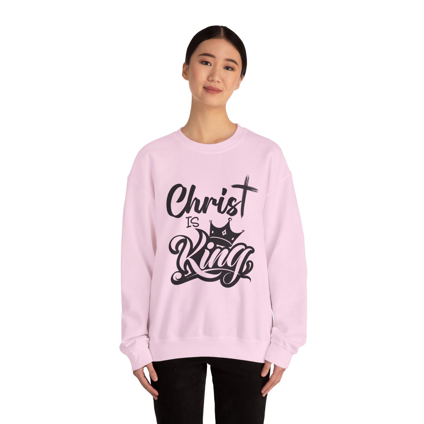"Christ is King" Unisex Crewneck Sweatshirt - Sweet Baby Jeez Teez