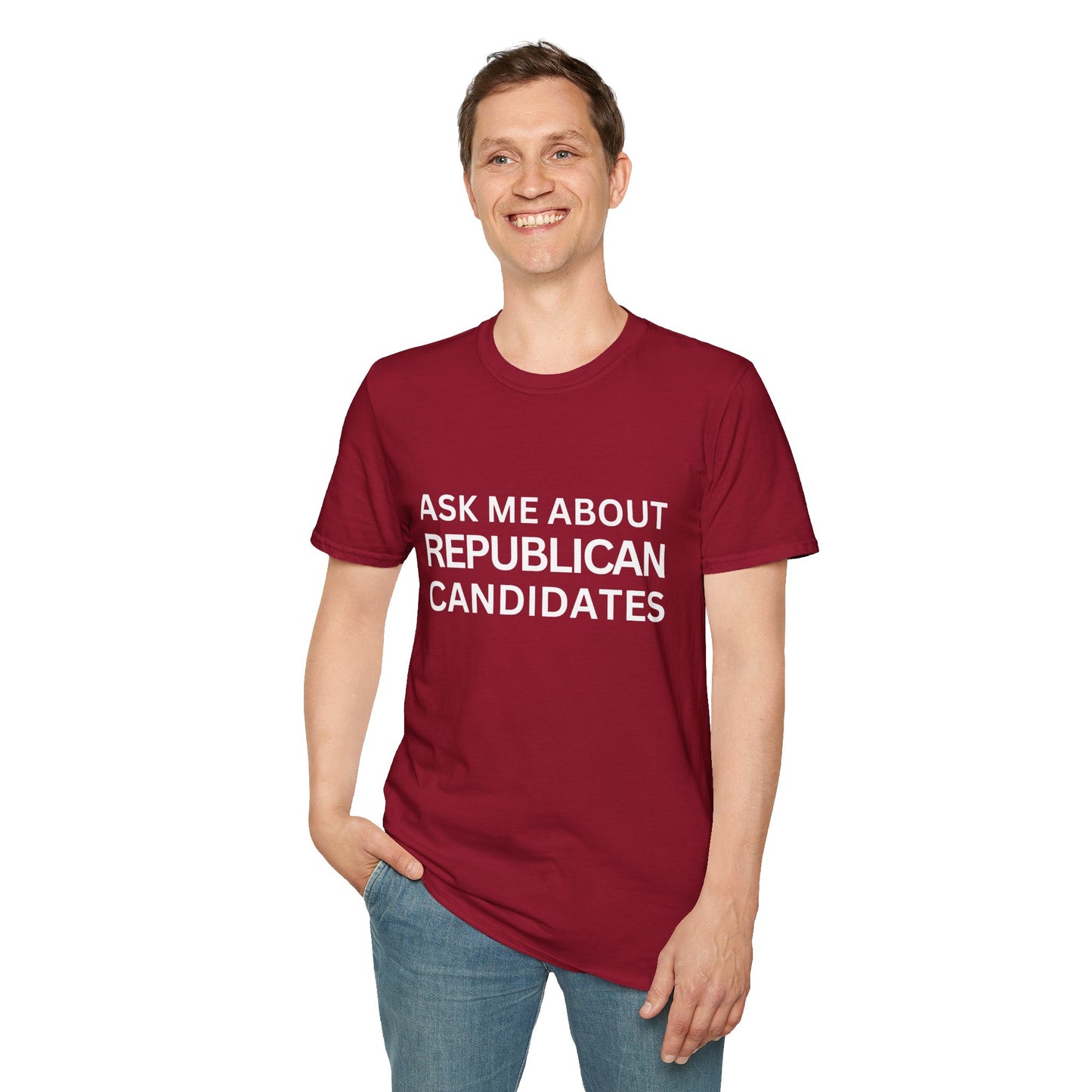 Ask Me Unisex Relaxed Tshirt (White Logo) - Sweet Baby Jeez Teez