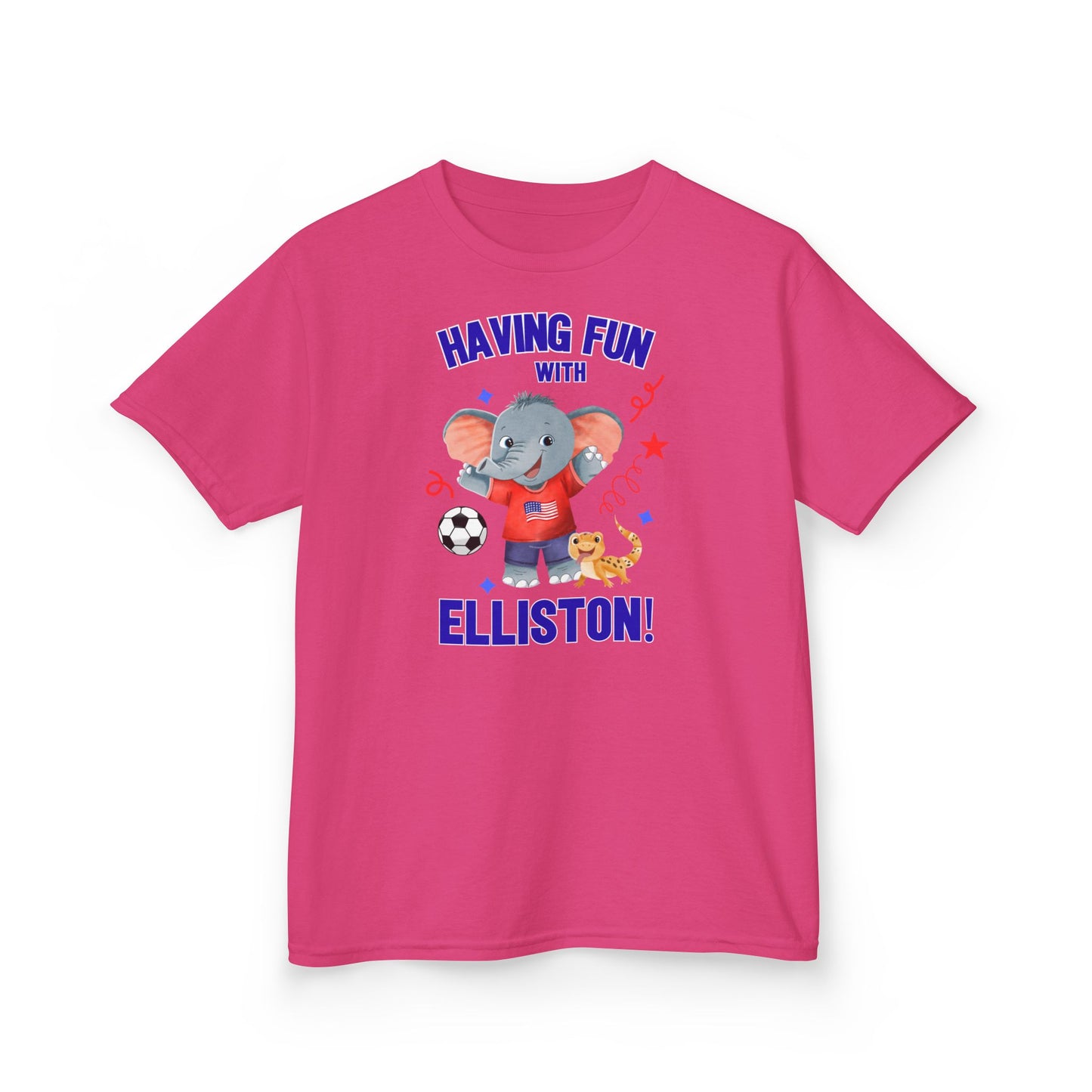 Elliston the Elephant (TM) Having fun with Elliston Kids Tshirt - Sweet Baby Jeez Teez