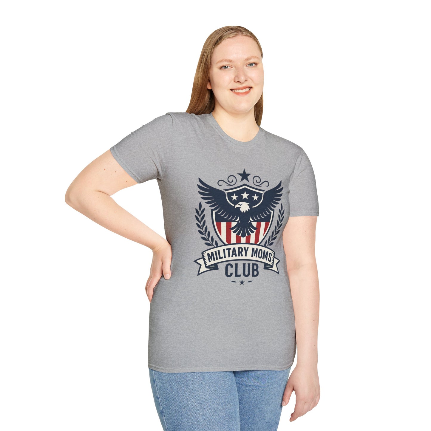 Military Moms Club Women's Relaxed Tshirt (Crest Logo) - Sweet Baby Jeez Teez