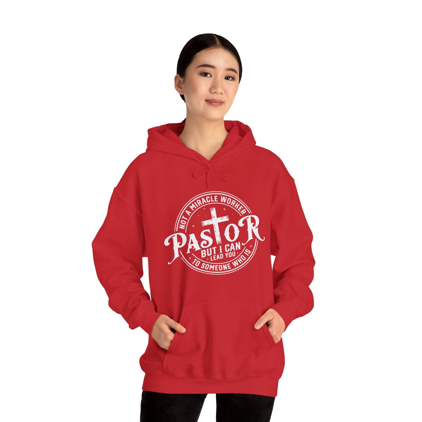 Pastor Women's Relaxed Hooded Sweatshirt (White Logo) - Sweet Baby Jeez Teez