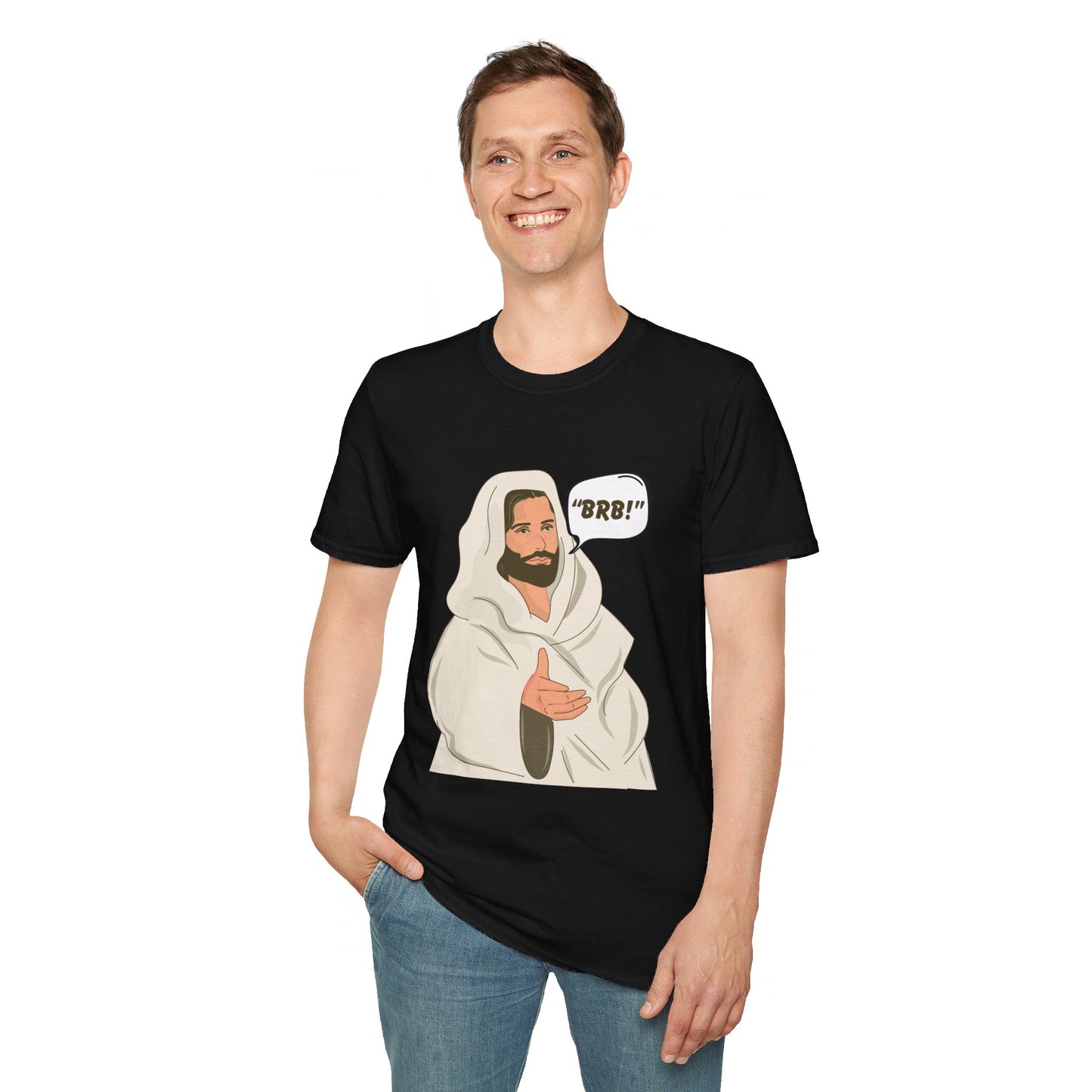 "BRB" Men's Tshirt (Cartoon Logo) - Sweet Baby Jeez Teez