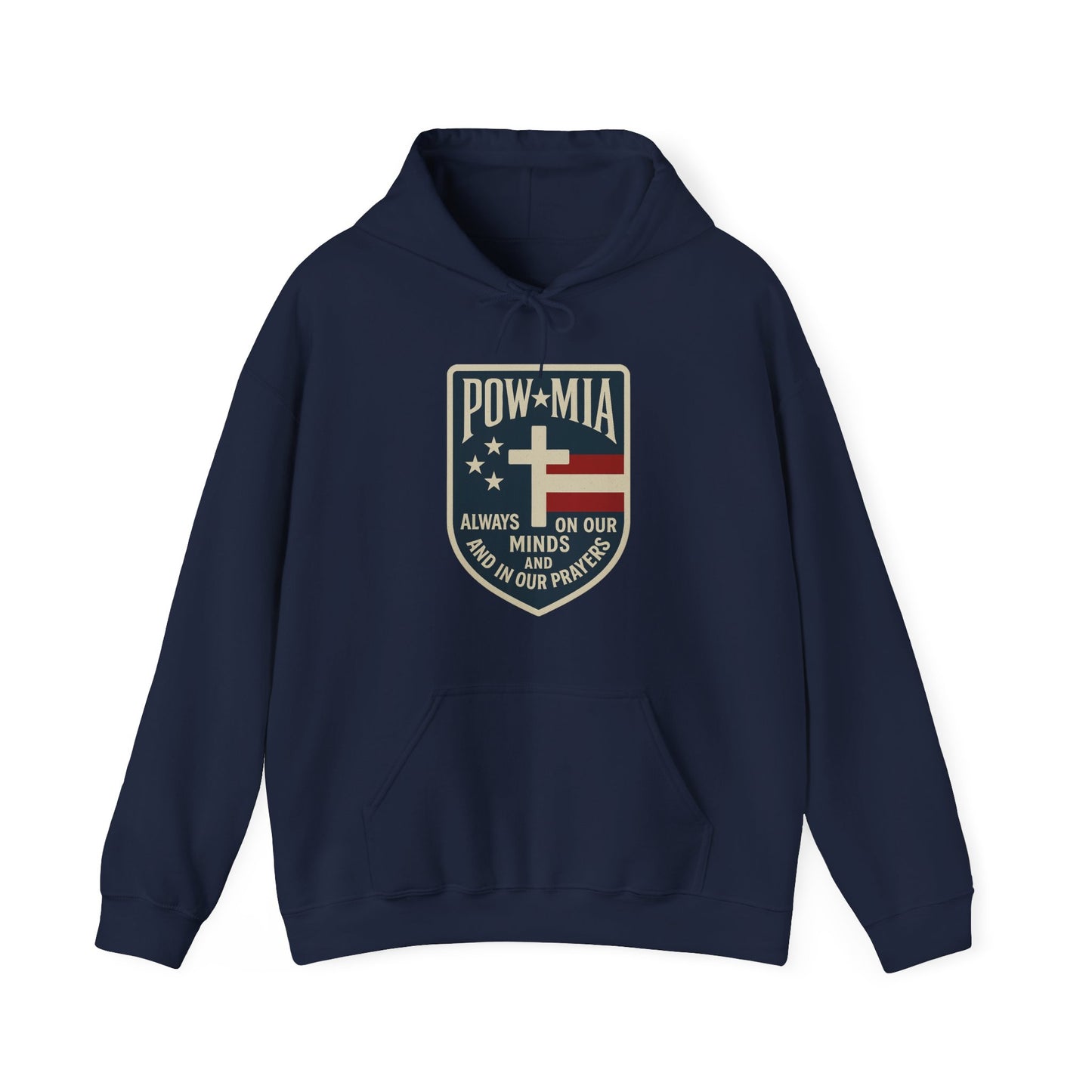 "POW MIA Thoughts & Prayers" Veteran's Tribute Military Hoodie Sweatshirt