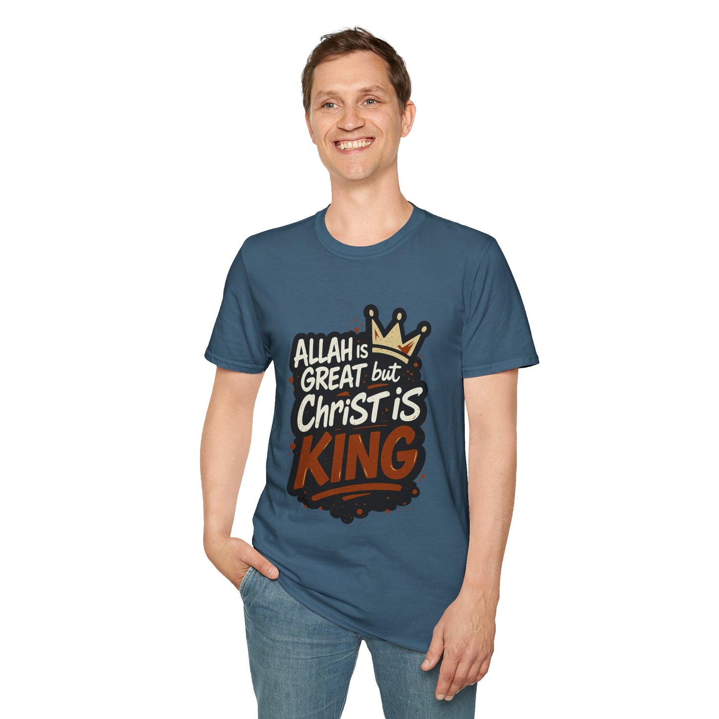 Christ is King Unisex Softstyle Tshirt (Great 2 Logo)